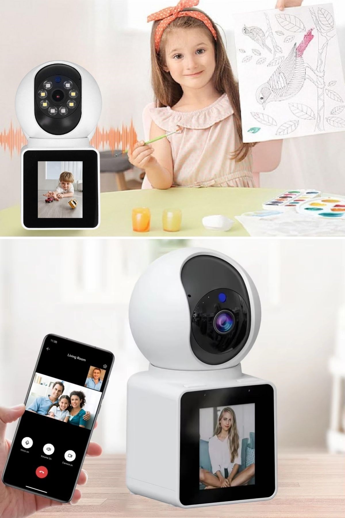 BUFFER®  Wifi Bağlantılı Görüntülü Görüşme Sağlayabilen Ev Tipi Güvenlik Kamerası