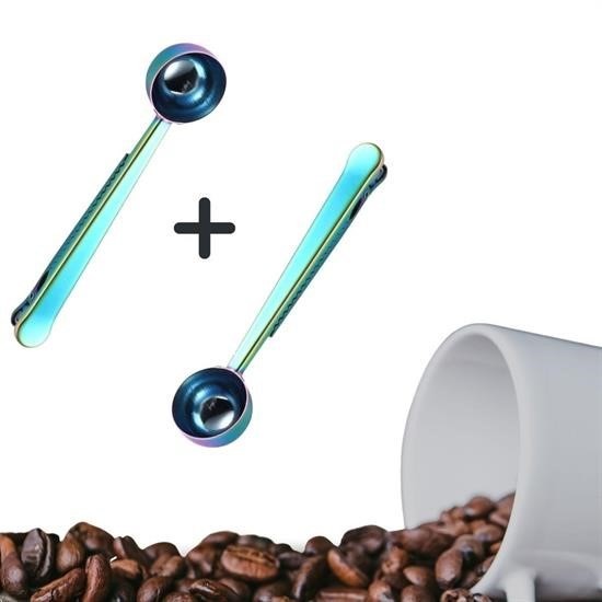 BUFFER® Mandallı Kahve Ölçü Kaşığı Renkli Çok Fonksiyonlu Paslanmaz Çelik Kaşık