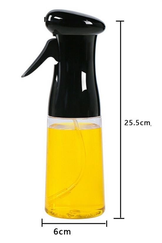 BUFFER®  Çok Amaçlı Cam Şişe Püskürtmeli Dağıtıcı Yağdanlık Limonluk Sirke Sosluk Spreyi Siyah