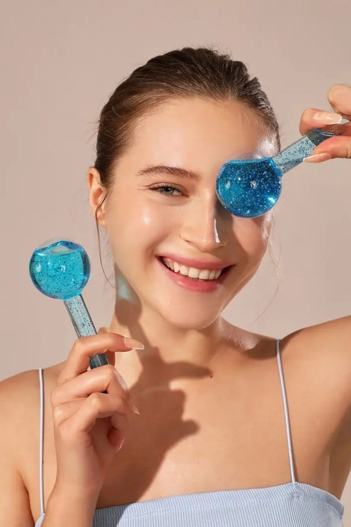 BUFFER® Buz Küre Yüz ve Göz Soğuk Masaj ve Terapi Topu Leke Önleyici Cilt Bakımı Göz Altı Terapi Topları