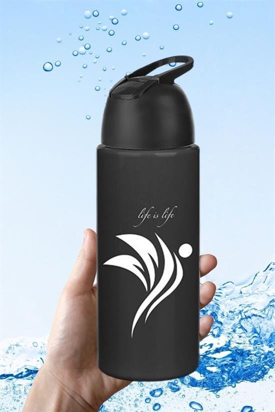 BUFFER® Kilitlenebilen Matara Güvenlikli Suluk Sporcu Matarası Spor Su Şişesi İçecek Şişesi 700ml