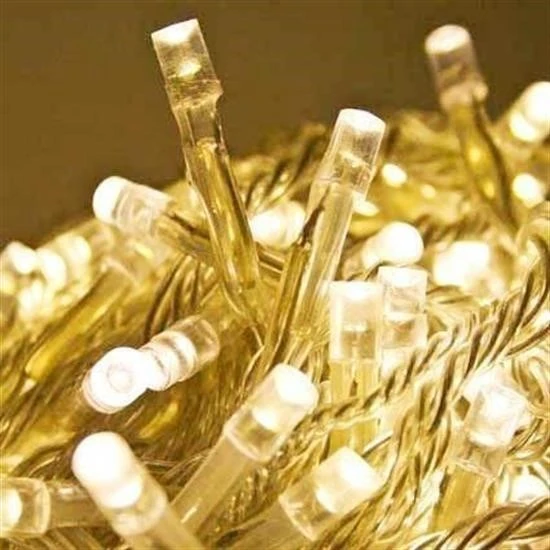 BUFFER® 10 Metre 100 Ledli 8 Fonksiyonlu Dekoratif Lambader Sarı Lamba