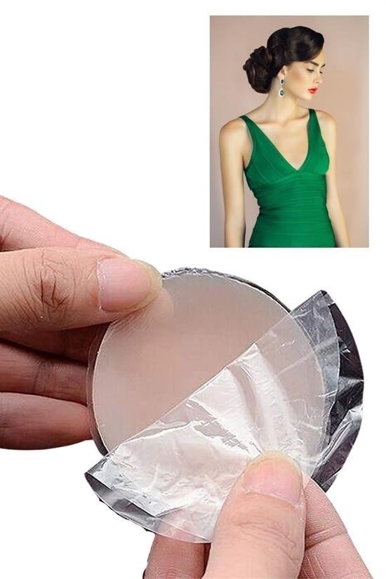 BUFFER® Silikon Göğüs Ucu Kapatıcı Gizleyici Bant Aparat  Nipple Pad