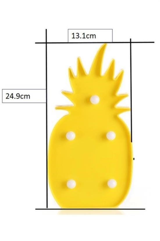 BUFFER® Ananas Şeklinde Ledli Dekoratif Eğlenceli Çocuk Gece Lambası
