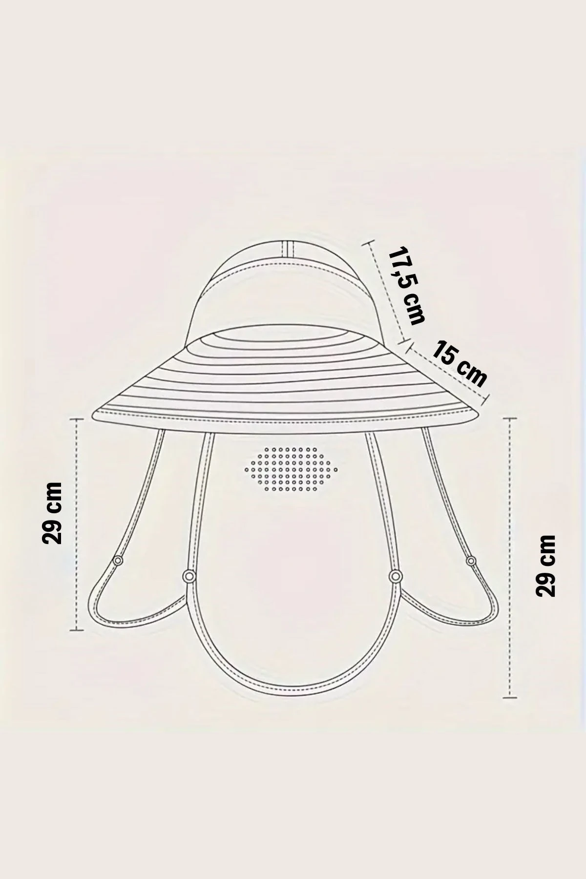 BUFFER® Güneş Koruyuculu Nefes Alabilen Maskeli ve Boyun Kapaklı Geniş Kenarlı Balıkçı Şapkası