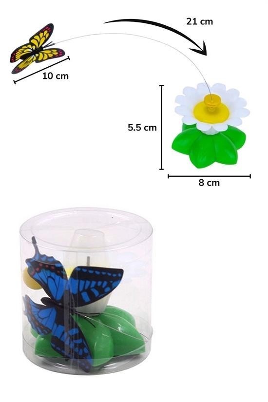 BUFFER® Hareketli Dönen Kelebek  Kedi Oyuncağı ( Pille Çalışır)