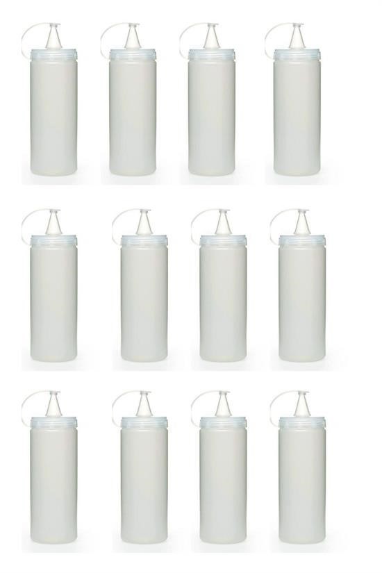 BUFFER® Şeffaf Kapaklı Sızdırmaz Yağlık Sosluk Şişesi Plastik Yağdanlık 400 ml AP9028