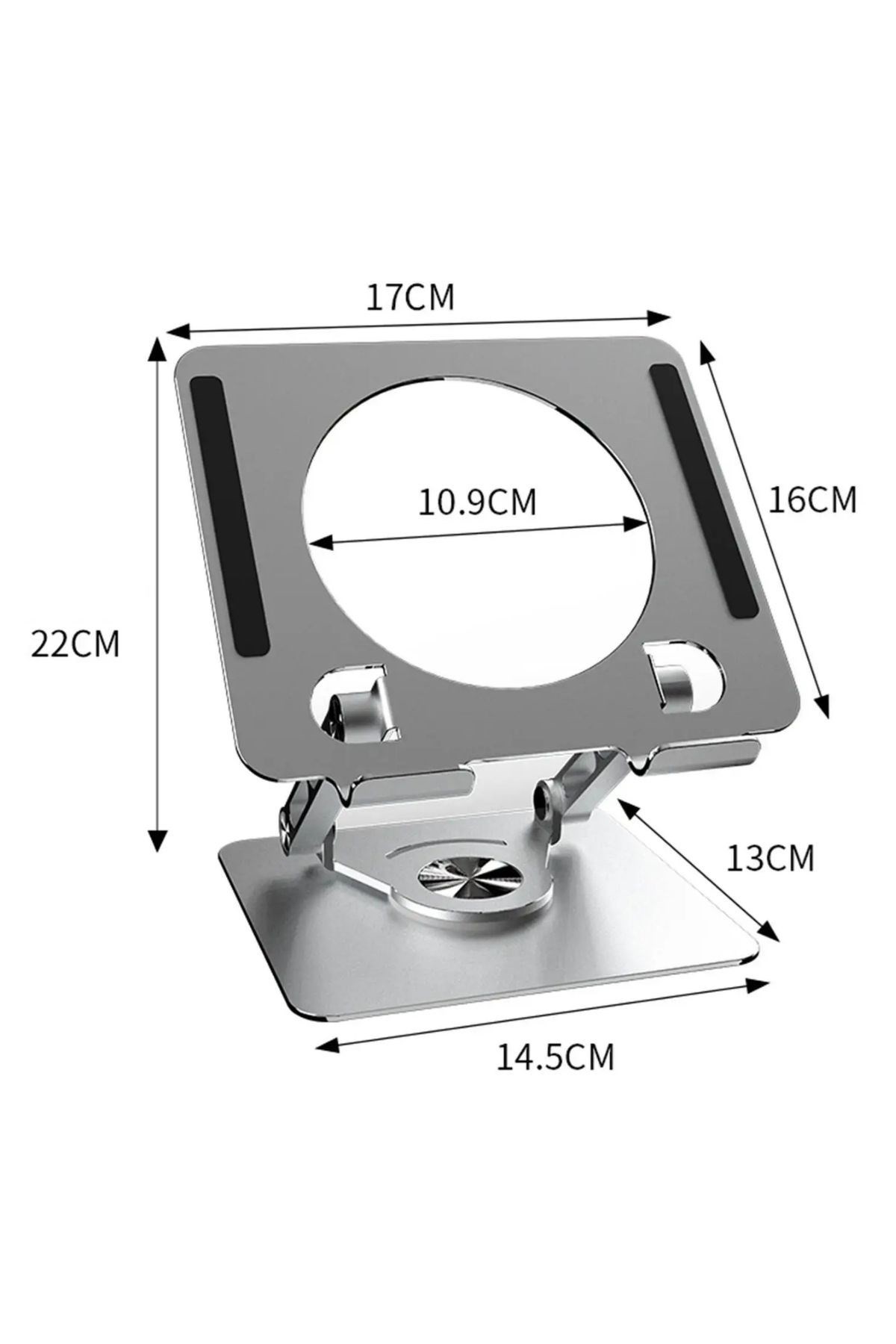 BUFFER® 360 Derece Dönebilen Yükseltilmiş Masaüstü Ayarlanabilir  Metal Tablet Standı