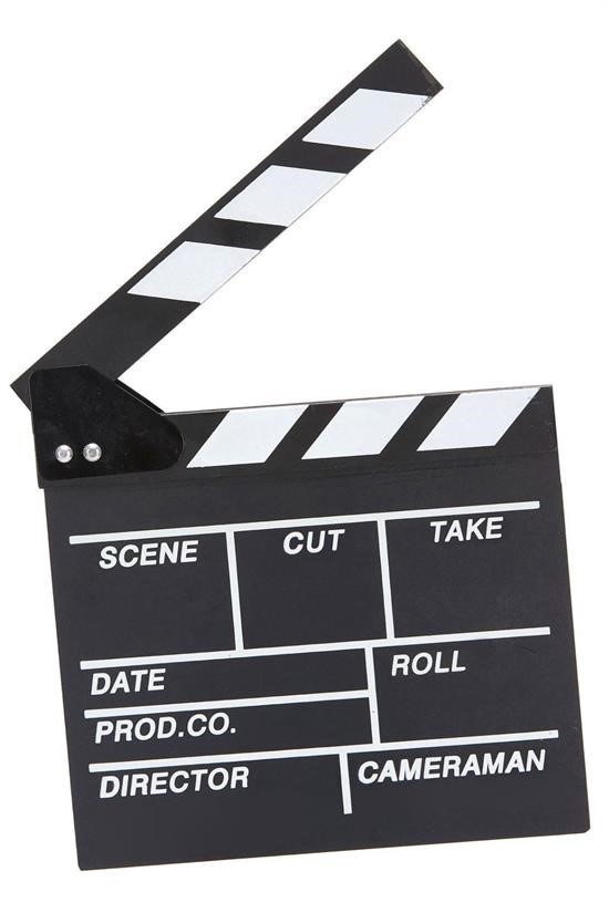 BUFFER® Dekoratif Retro Tasarım Yazı Yazılabilir Klasik Sinema Klaketi