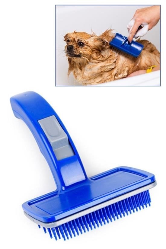 BUFFER® Kendini Temizleyen Kedi Köpek Tüy Bakım Tarağı Tüy Alıcı Tarak