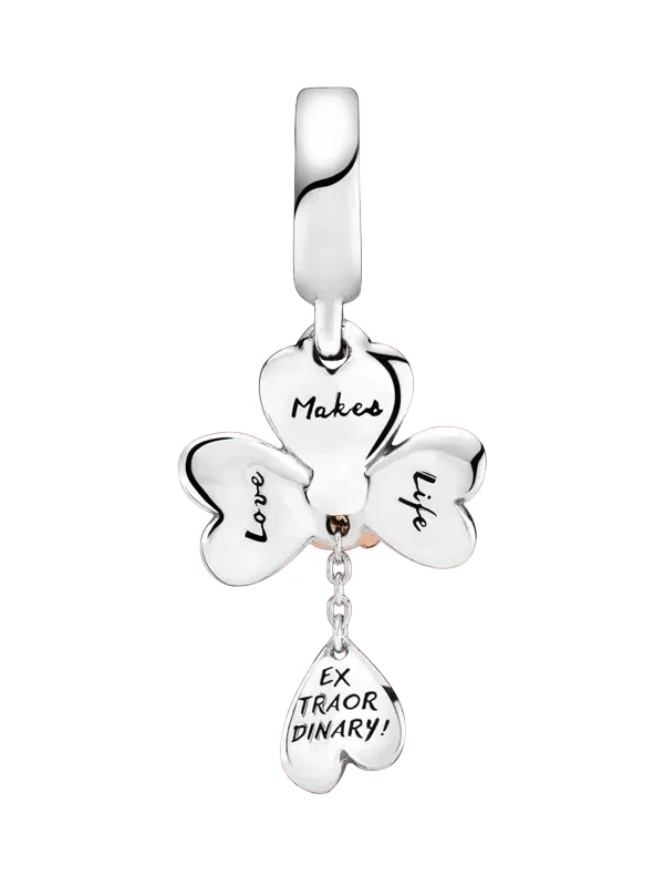 925 Ayar Gümüş Dört Yapraklı Yonca & Uğur Böceği Charm