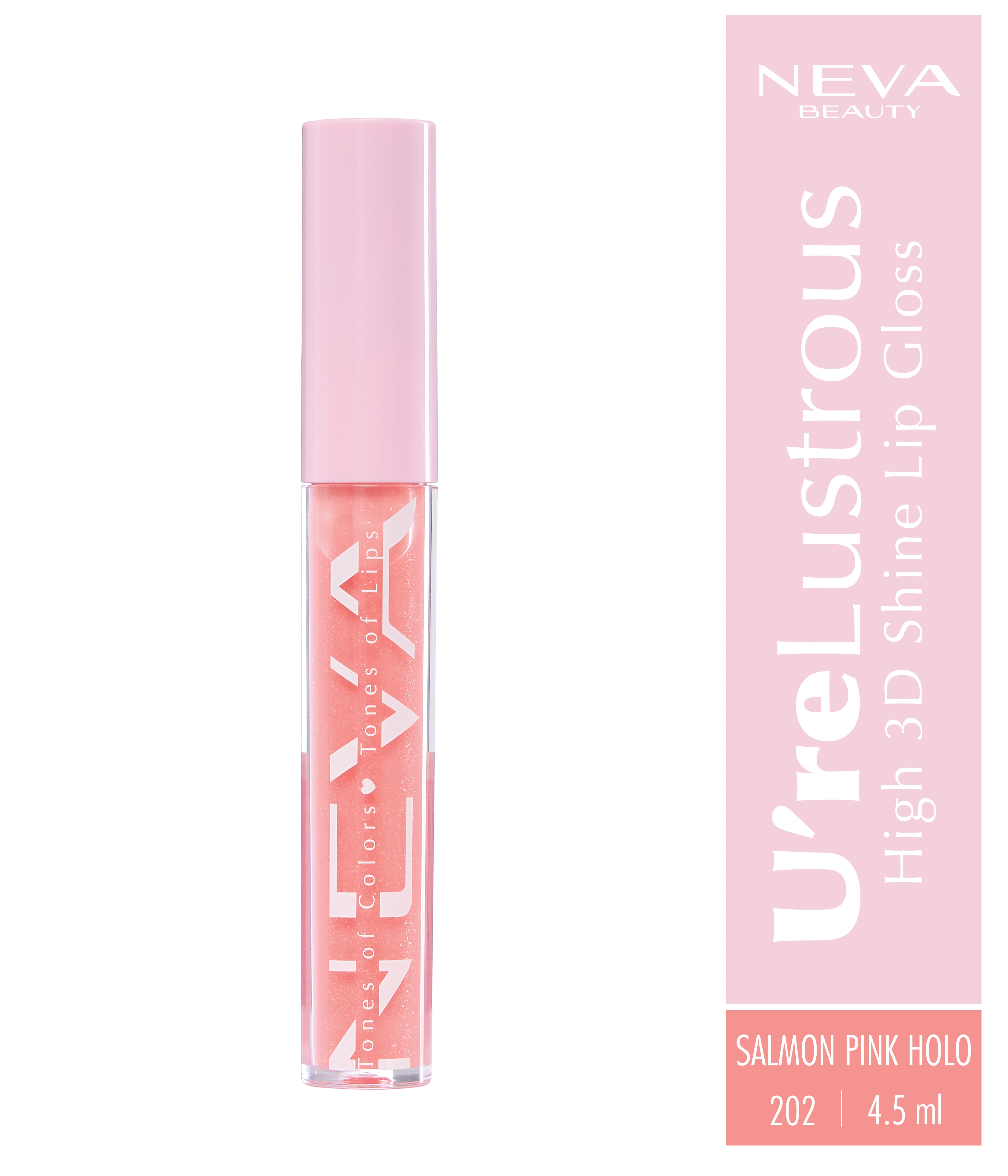 High 3D Shine Lip Gloss-Salmon Pink Holo
