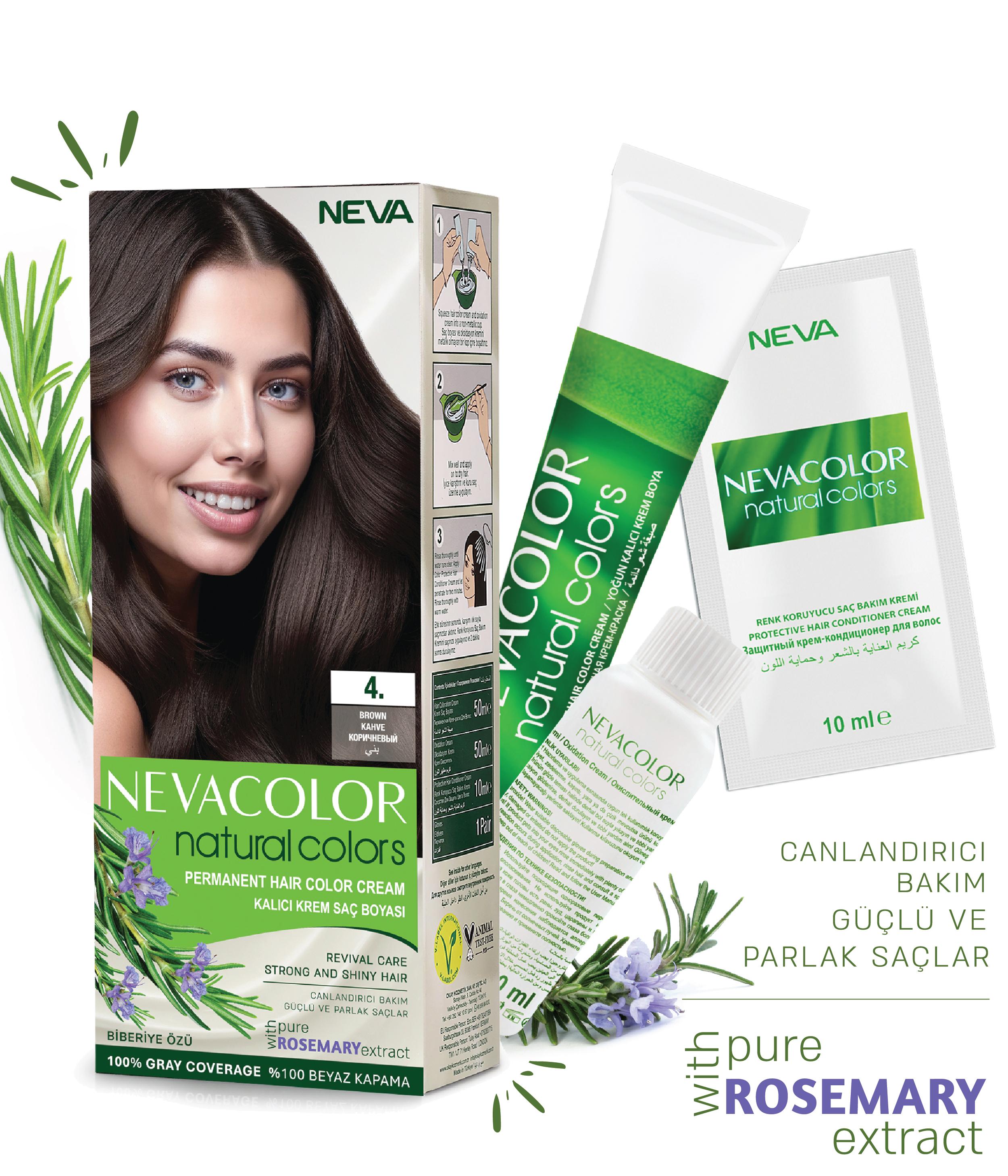 Natural Colors 2'Lİ SET 4. KAHVE Kalıcı Krem Saç Boyası Seti