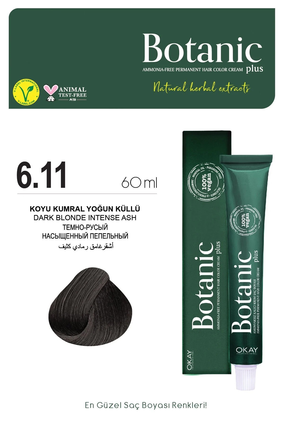 Botanic Plus 6.11 Koyu Kumral Yoğun Küllü