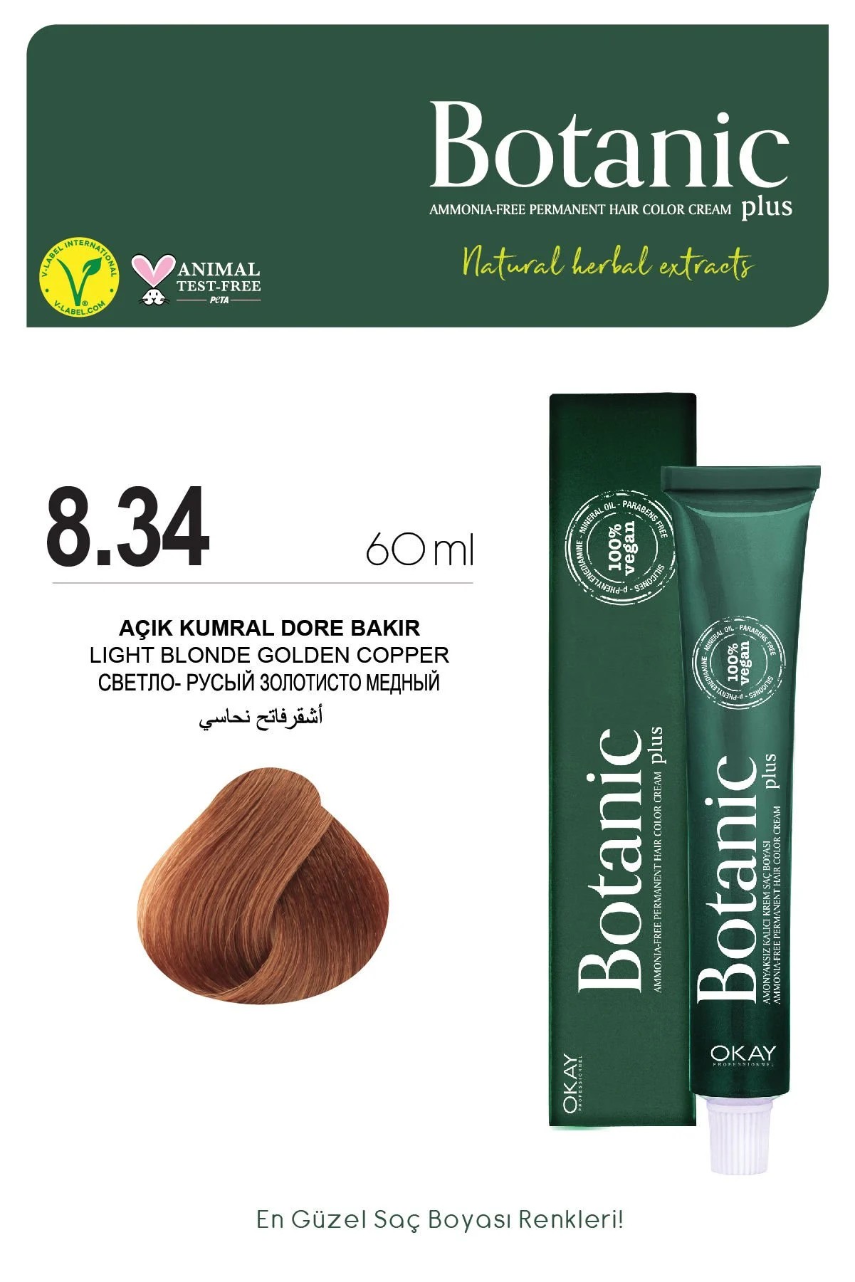 Botanic Plus 8.34 Açık Kumral Dore Bakır