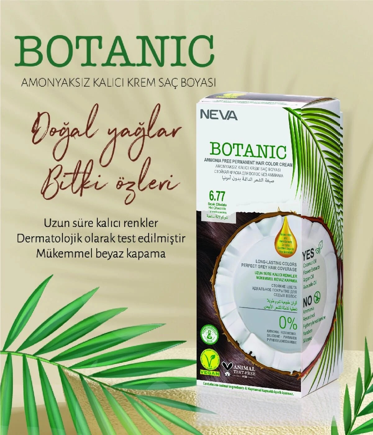 Botanıc Amonyaksız Kalıcı Krem Boya Seti 6.77