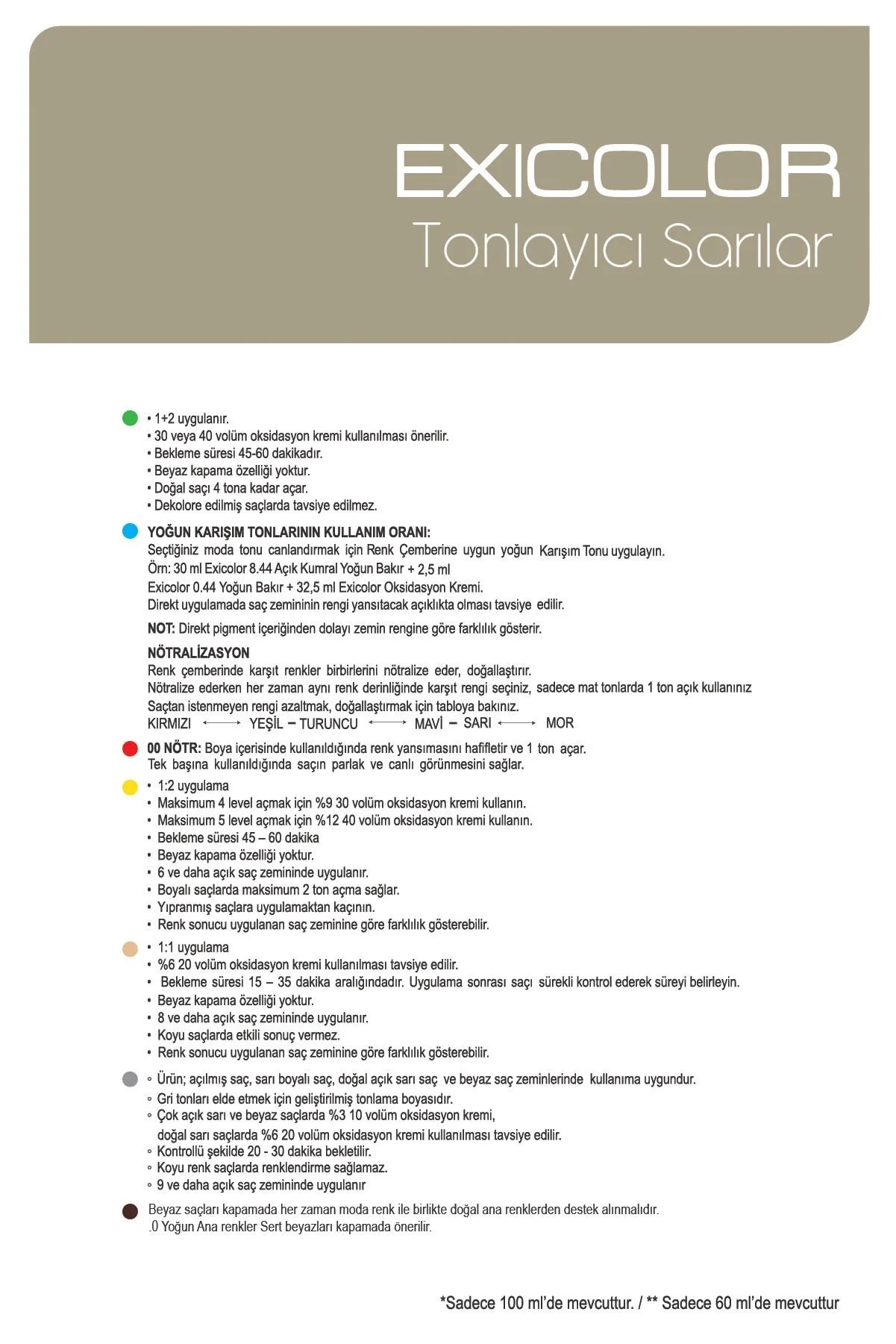 EXICOLOR 2'Lİ SET Tonlayıcı T.10 BUZ SARISI Kalıcı Krem Saç Boyası (60ml x 2 adet)