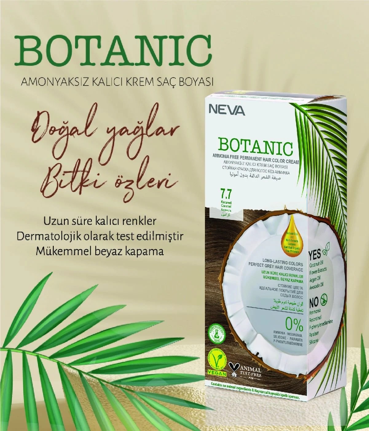 Botanıc Amonyaksız Kalıcı Krem Boya Seti 7.7