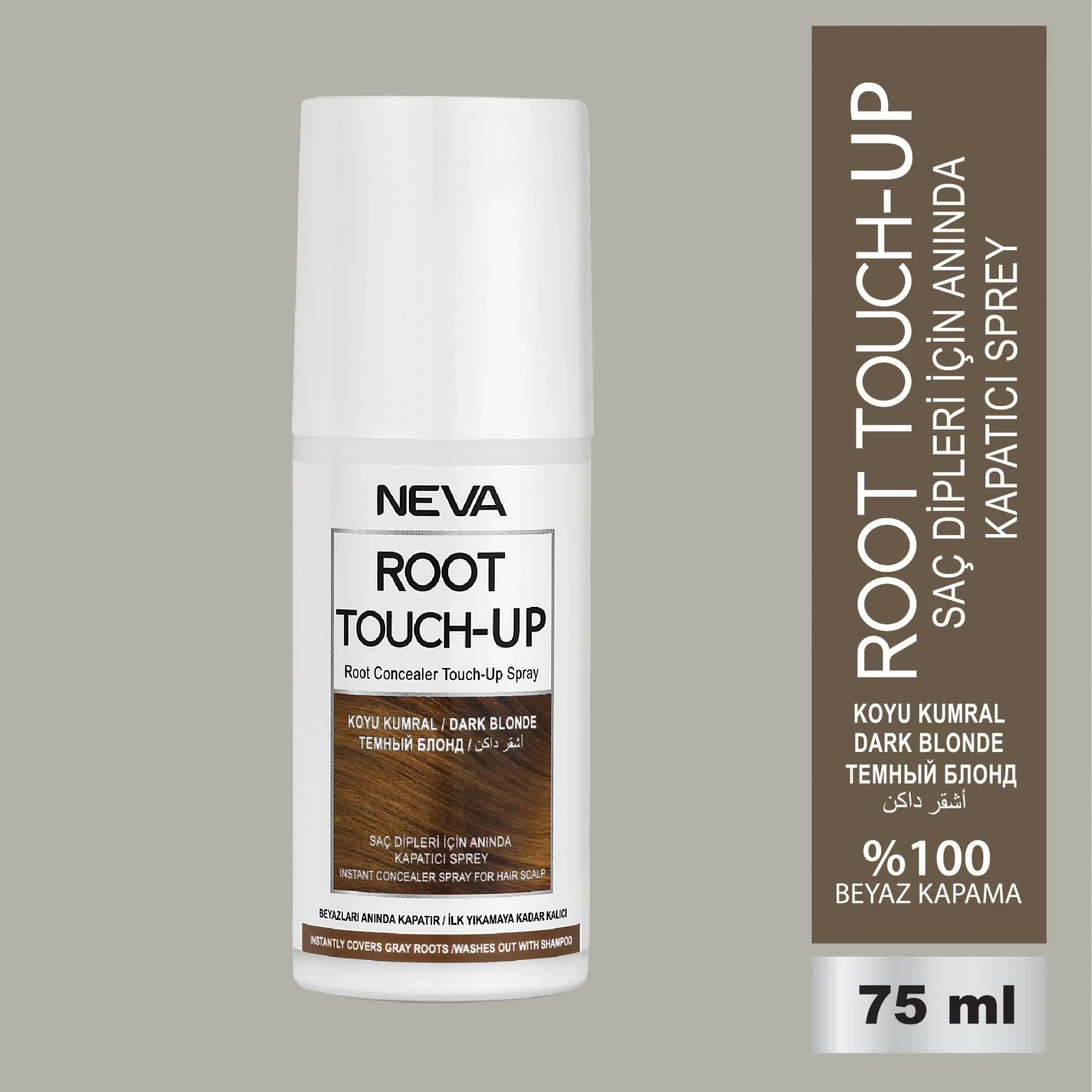 NEVA ROOT TOUCH-UP Saç Dipleri İçin Anında Kapatıcı Sprey- Koyu Kumral 75ml