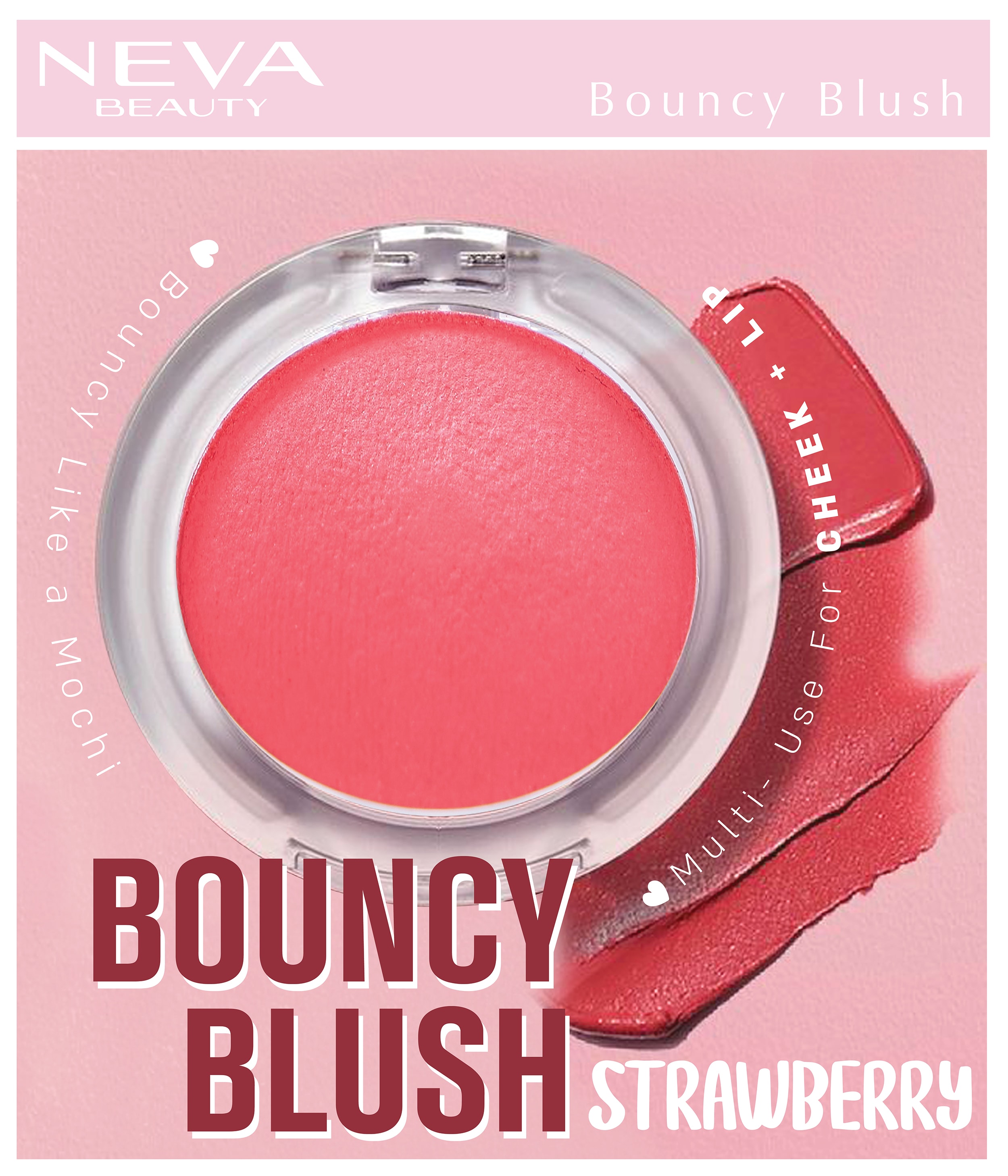 Bouncy Blush-Strawberry Krem Allık