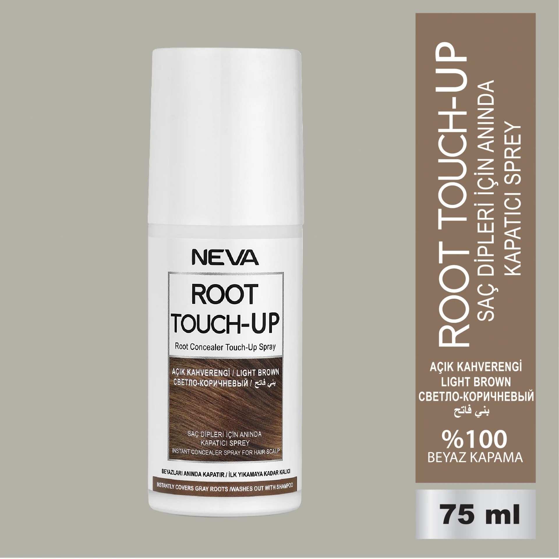 Root Touch Up Saç Dipleri İçin Anında Kapatıcı Sprey- Açık Kahverengi 75ml