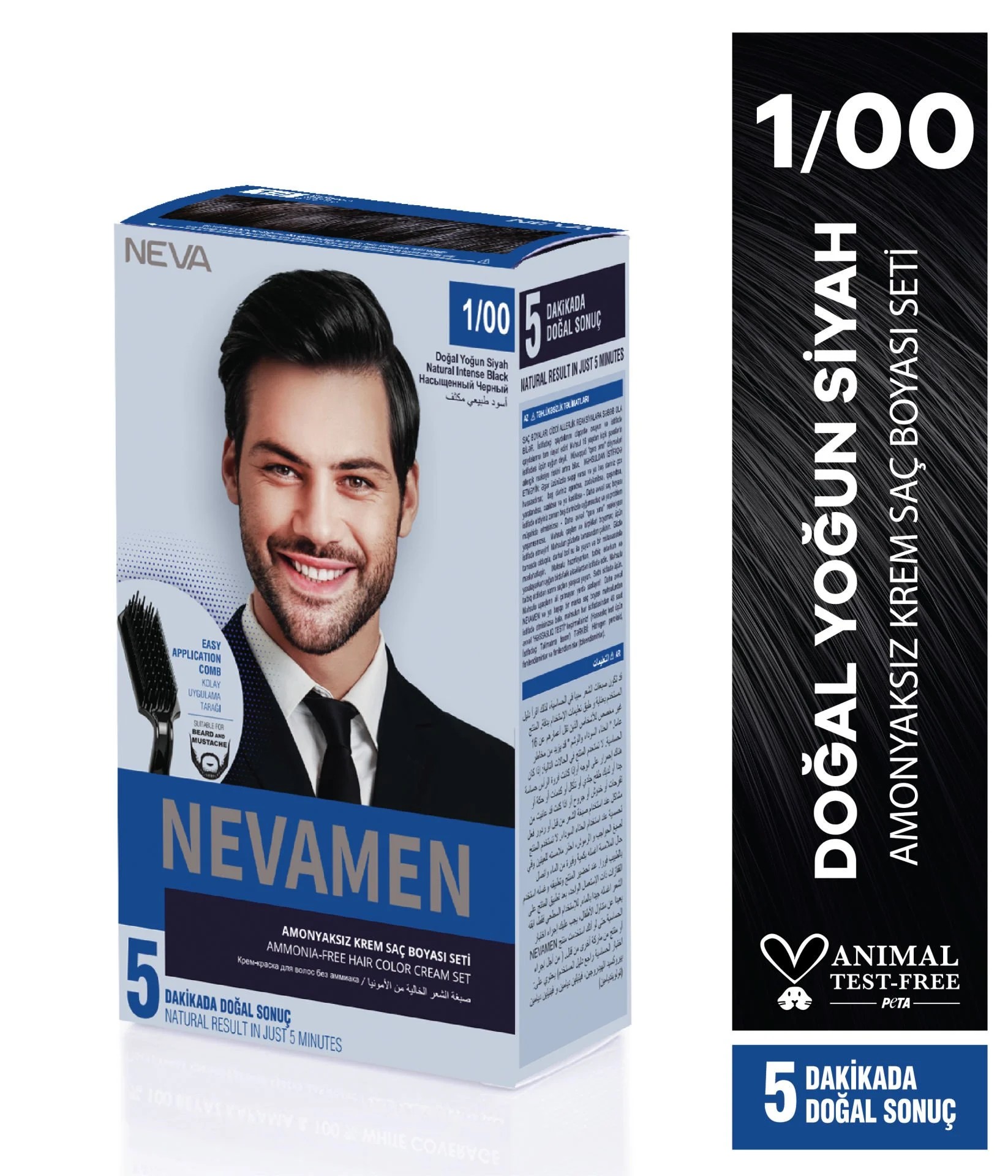 Neva Men 1/00 Natural Intense Black - Yoğun Siyah