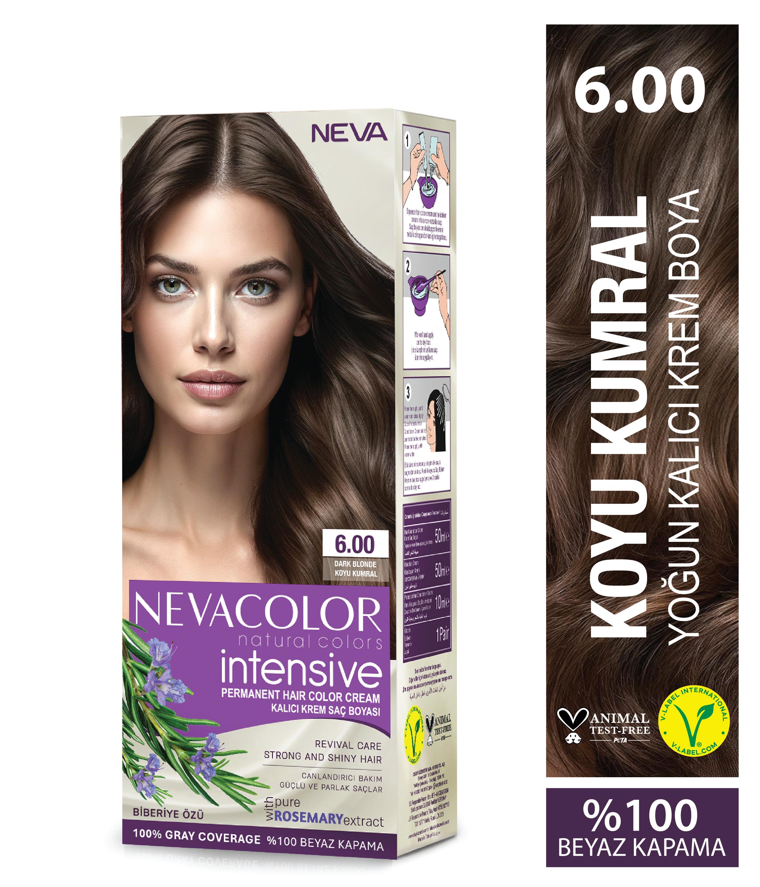 INTENSIVE 6.00 KOYU KUMRAL Kalıcı Krem Saç Boyası Seti