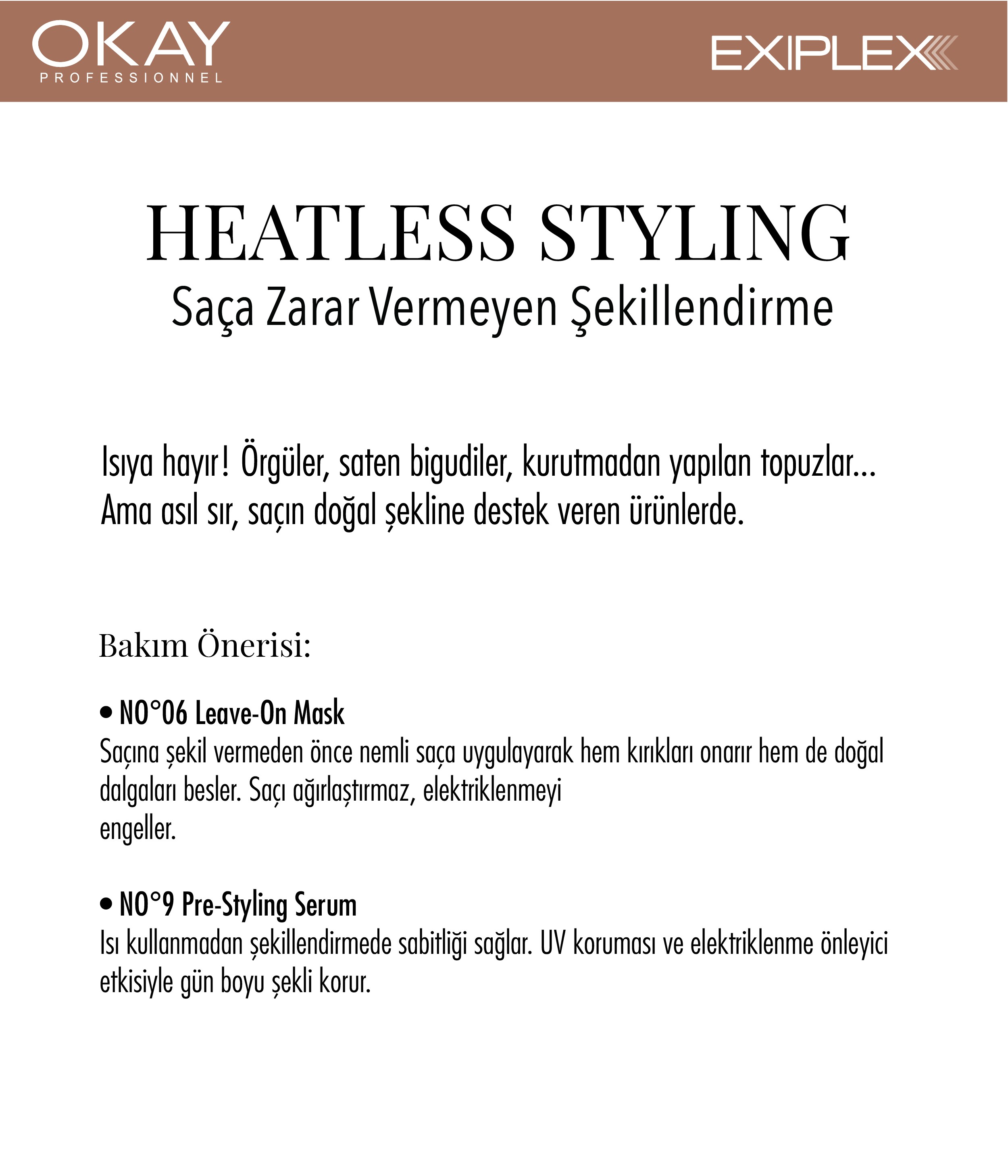 Nº6 LEAVE-ON MASK 100ml + Nº9 PRE-STYLING SERUM 100ml BAĞ ONARICI 2'Lİ BAKIM SETİ