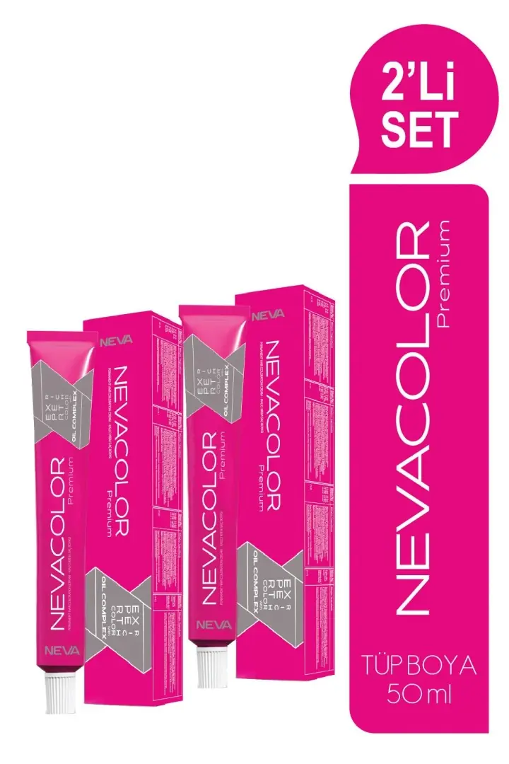 NEVACOLOR Premium 2'Lİ SET 6.07 BRONZ KAHVE Kalıcı Krem Saç Boyası