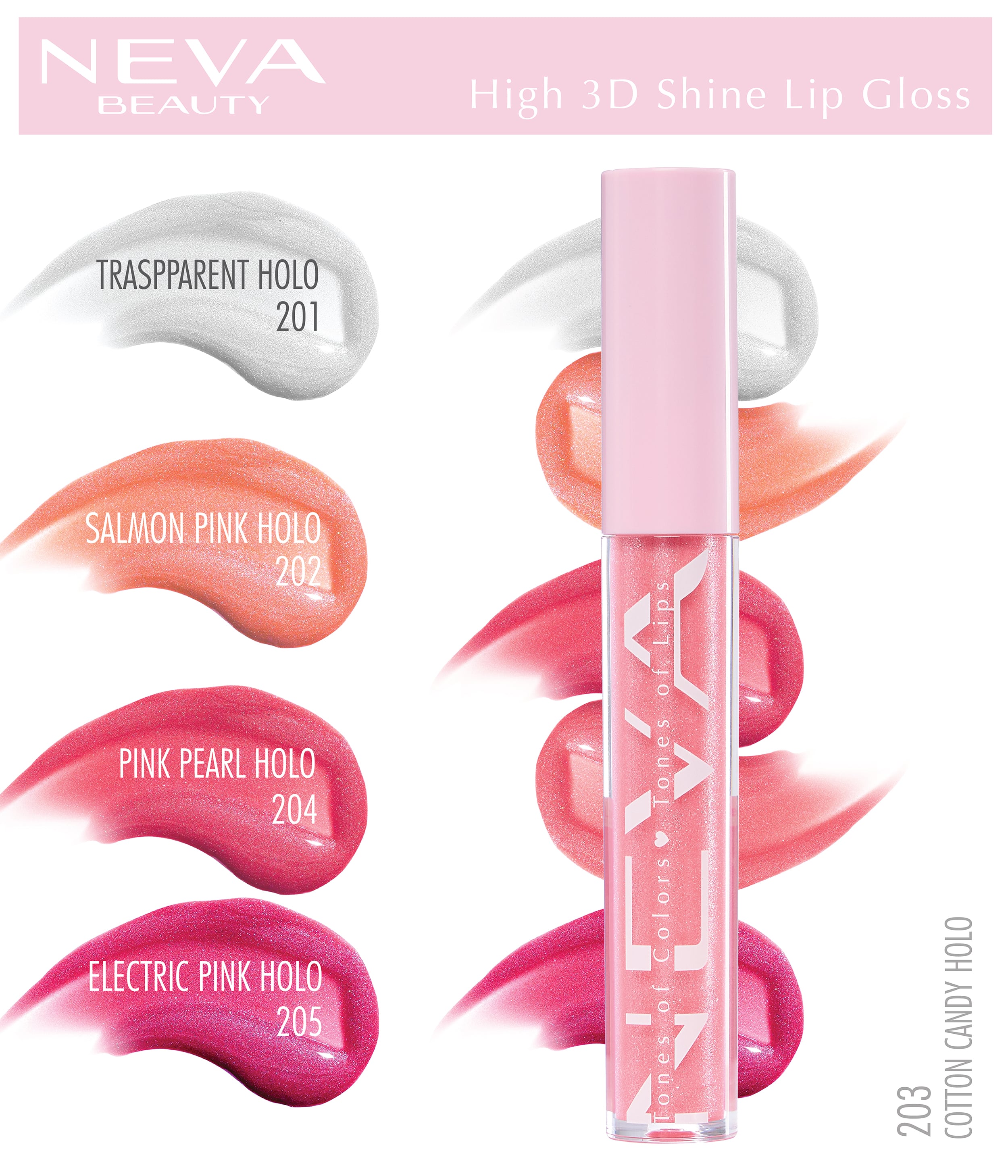 High 3D Shine Lip Gloss-Cotton Candy Holo