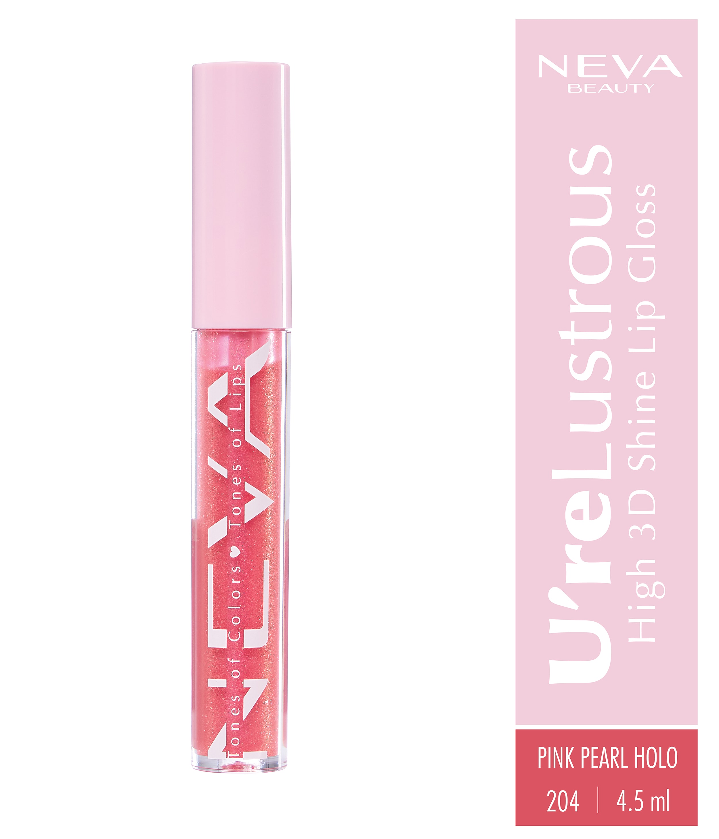 High 3D Shine Lip Gloss-Pink Pearl Holo