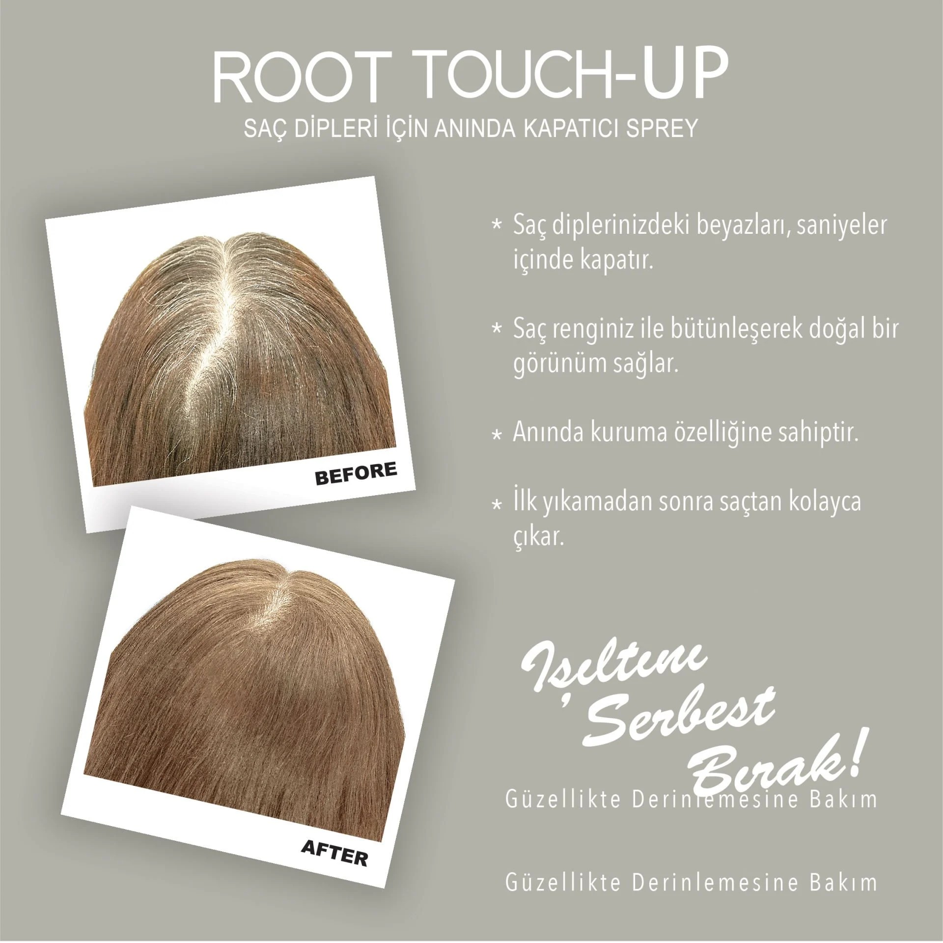 NEVA ROOT TOUCH-UP Saç Dipleri İçin Anında Kapatıcı Sprey- Sarı 75ml