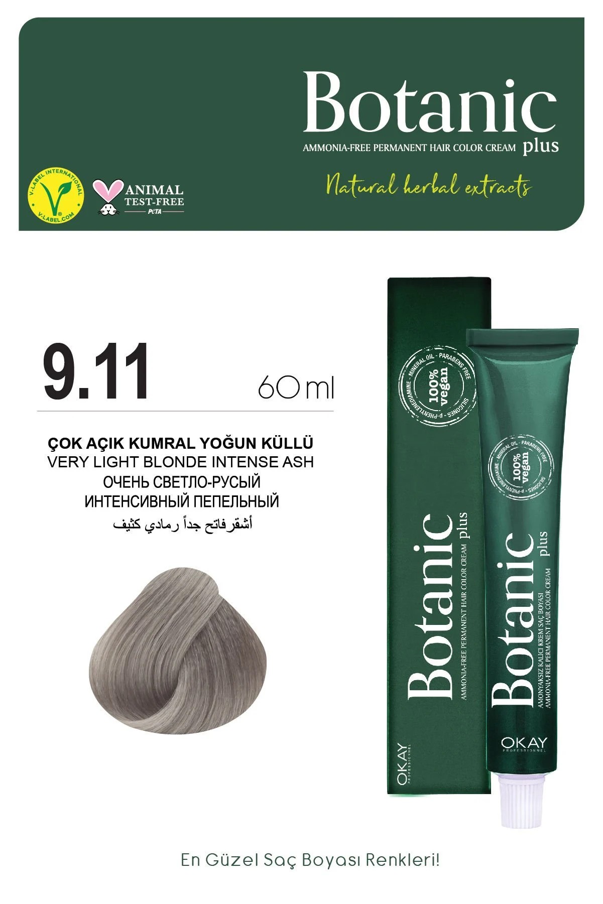 Botanic Plus 9.11 Çok Açık Kumral Yoğun Küllü