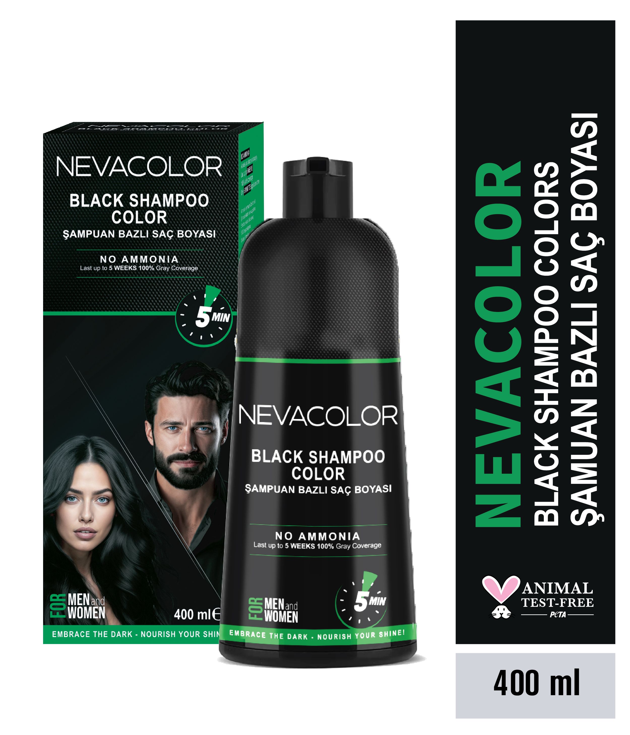 NEVACOLOR BLACK SHAMPOO COLOR 400 ML