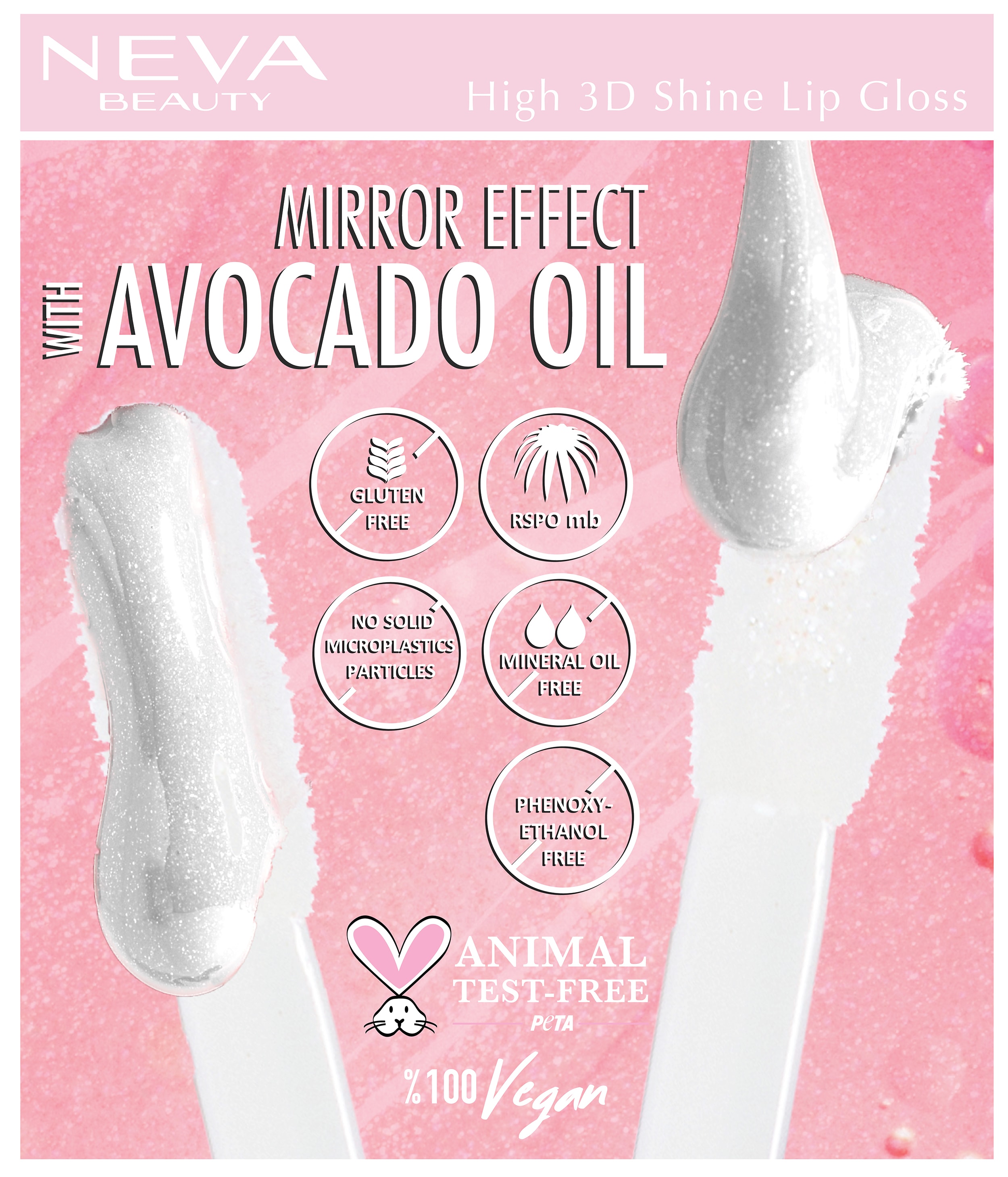 High 3D Shine Lip Gloss-Transparent Holo