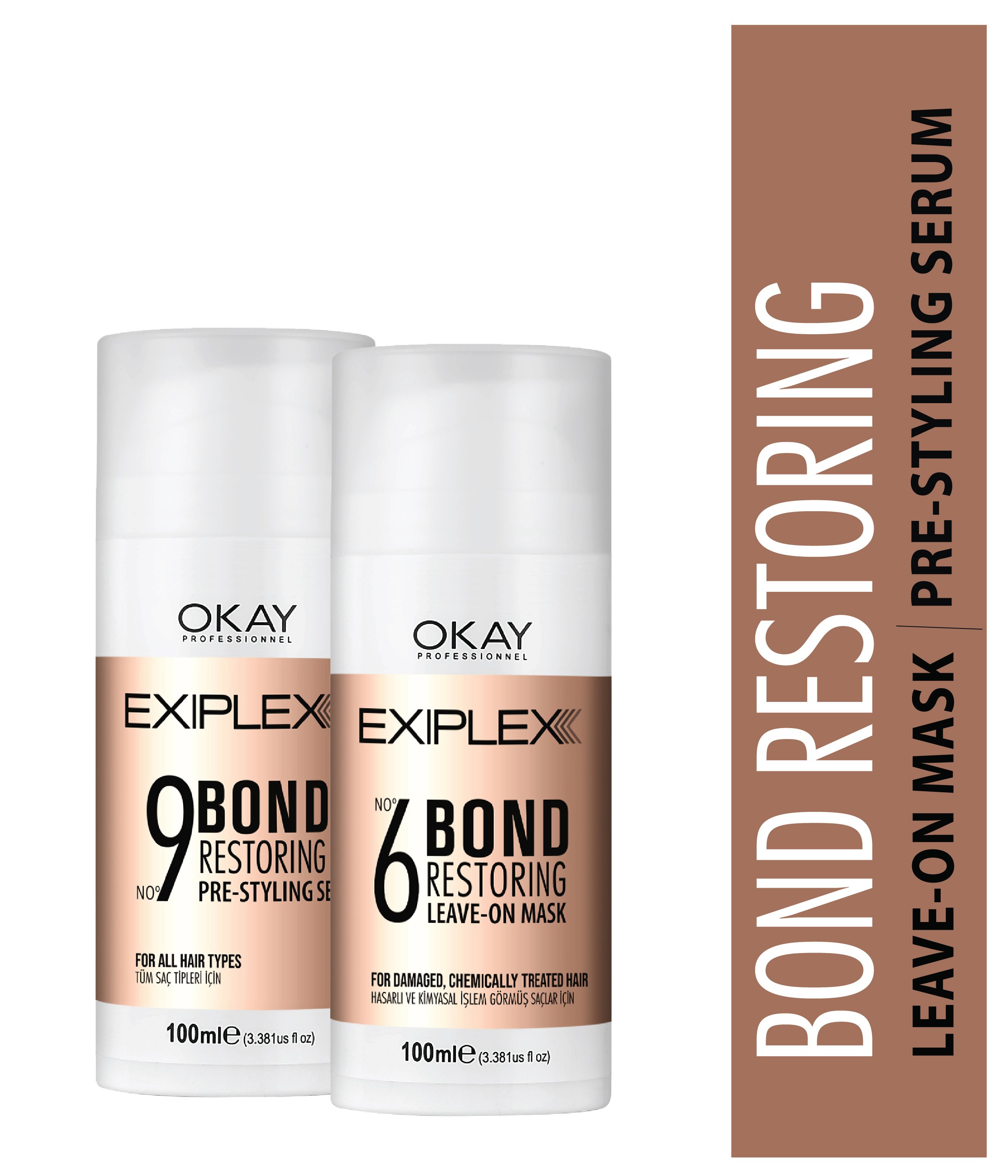 Nº6 LEAVE-ON MASK 100ml + Nº9 PRE-STYLING SERUM 100ml BAĞ ONARICI 2'Lİ BAKIM SETİ