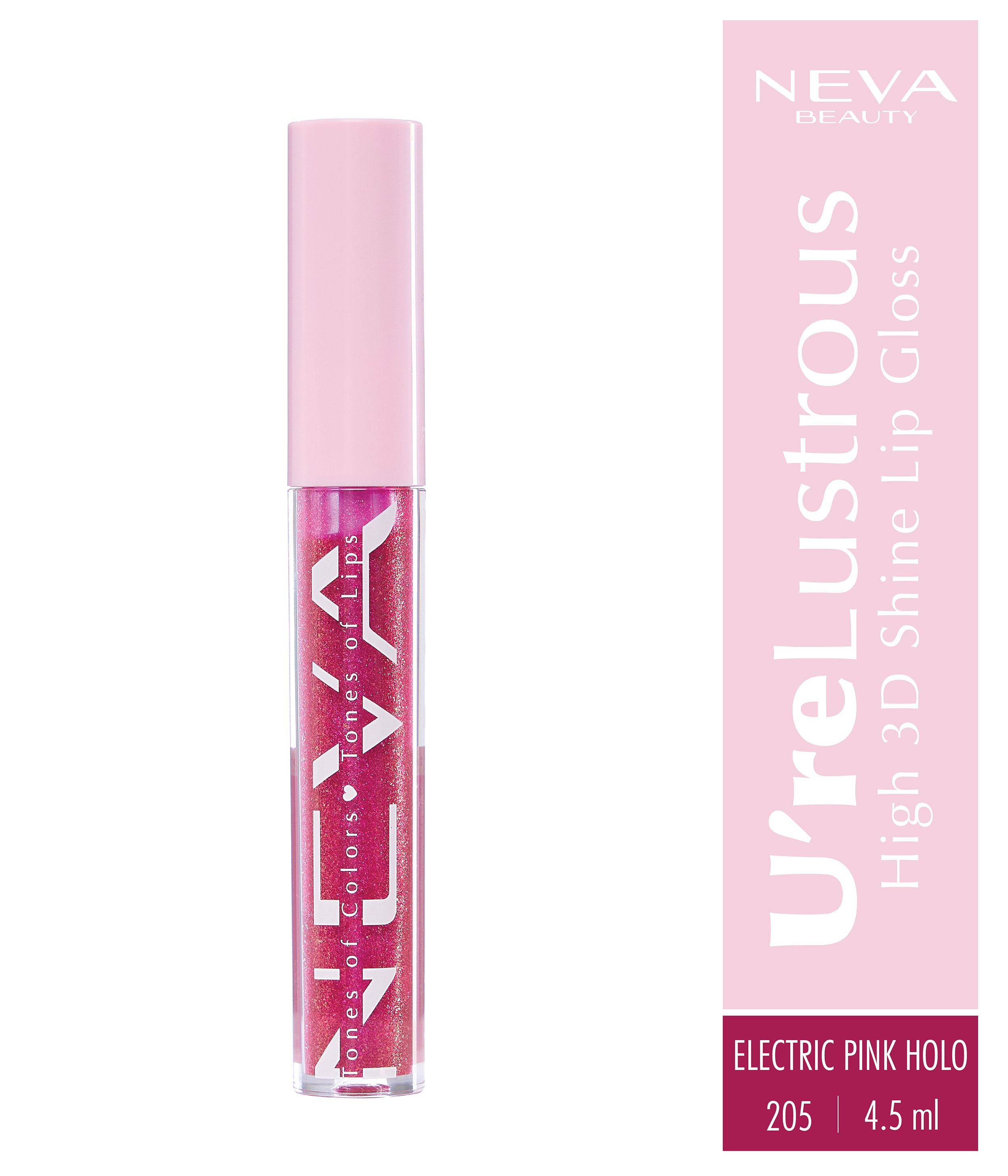 High 3D Shine Lip Gloss-Electric Pink Holo