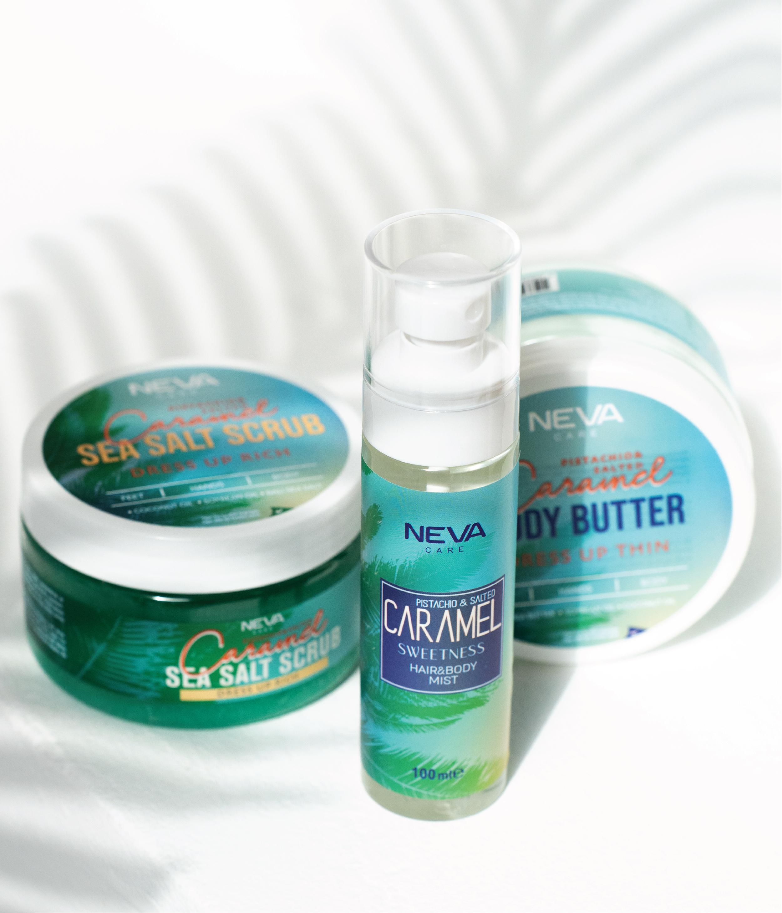 CARAMEL 3'LÜ VÜCUT BAKIM SETİ (Haır Body Mıst 100ml + Scrub 350g + Butter 250ml)