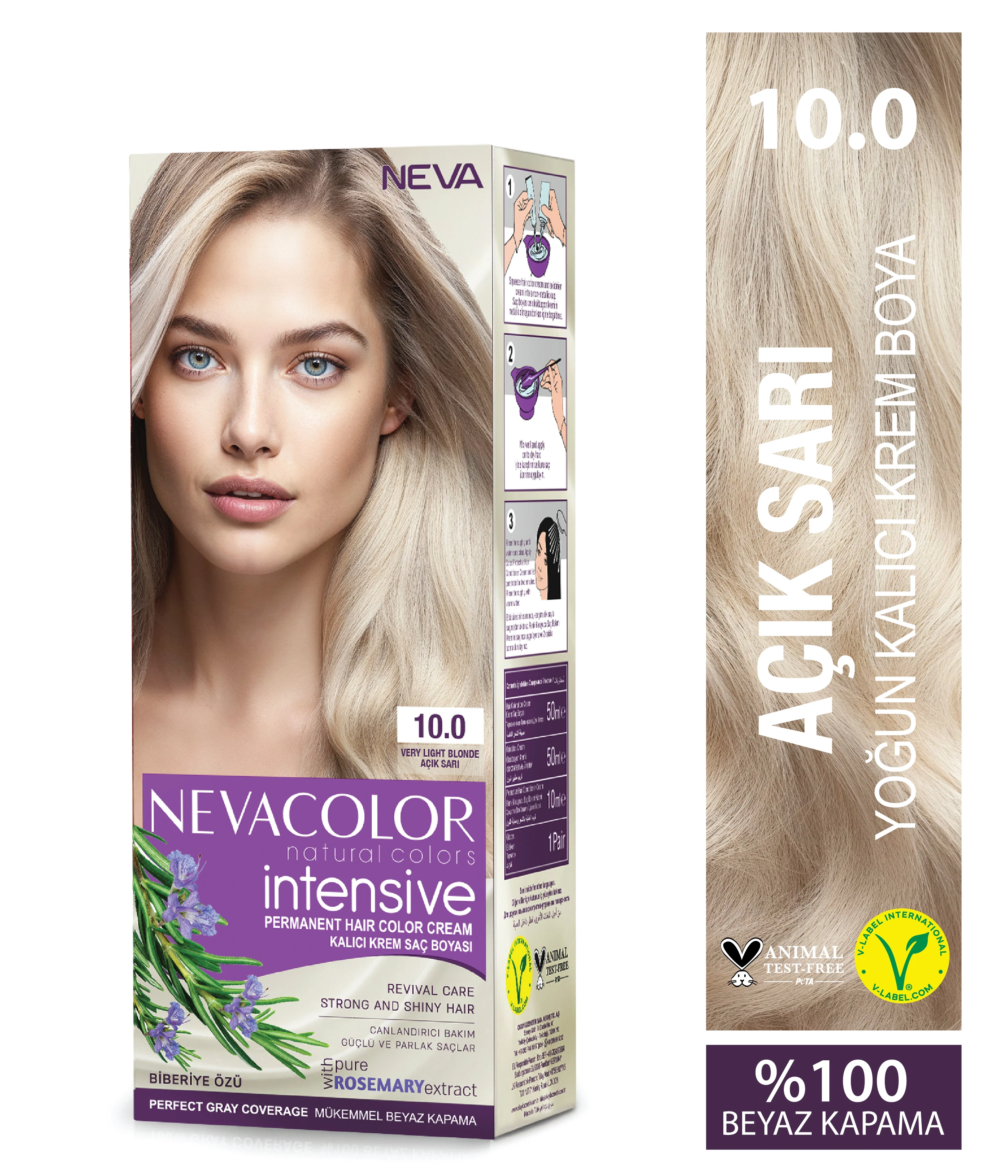 INTENSIVE 10.0 AÇIK SARI Kalıcı Krem Saç Boyası Seti