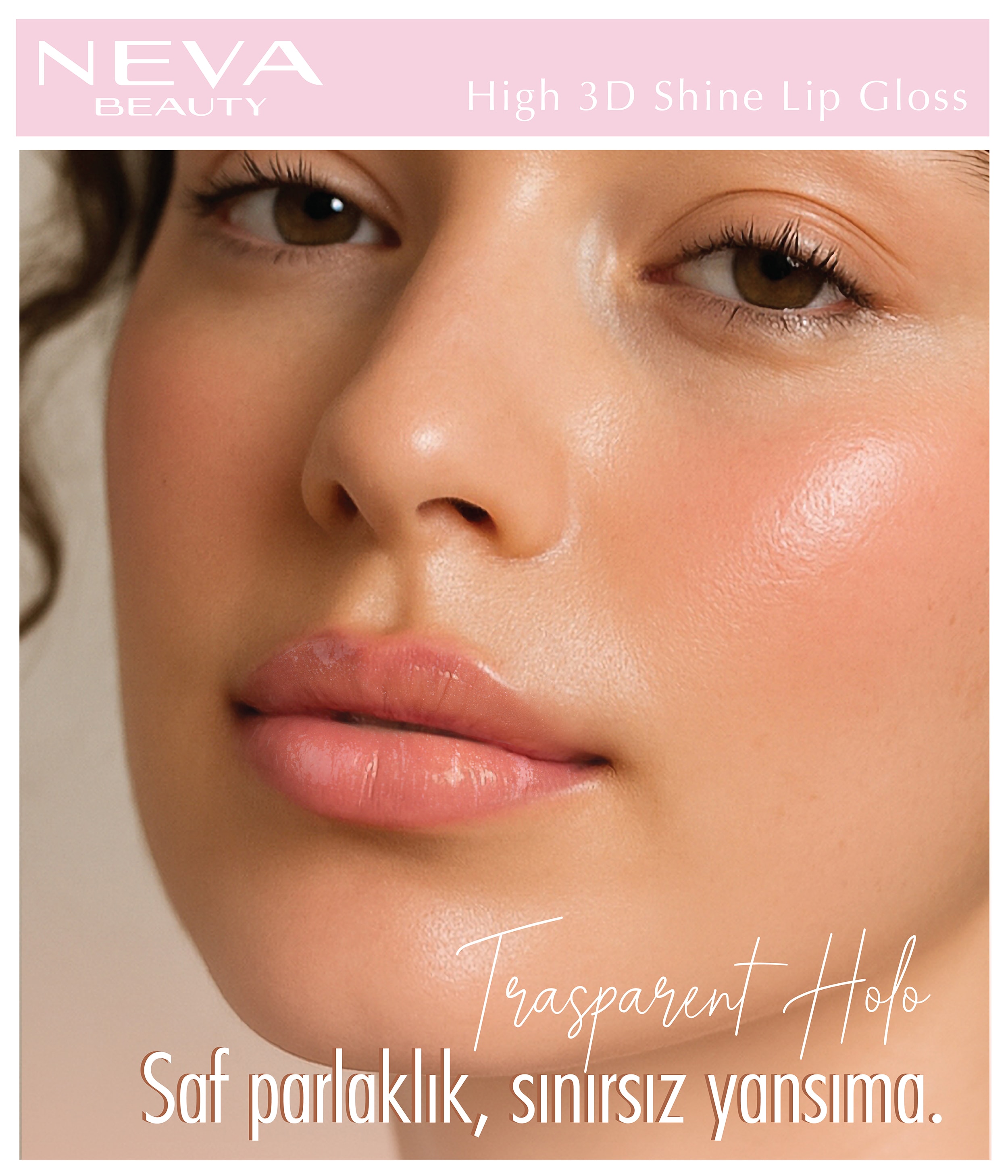 High 3D Shine Lip Gloss-Transparent Holo