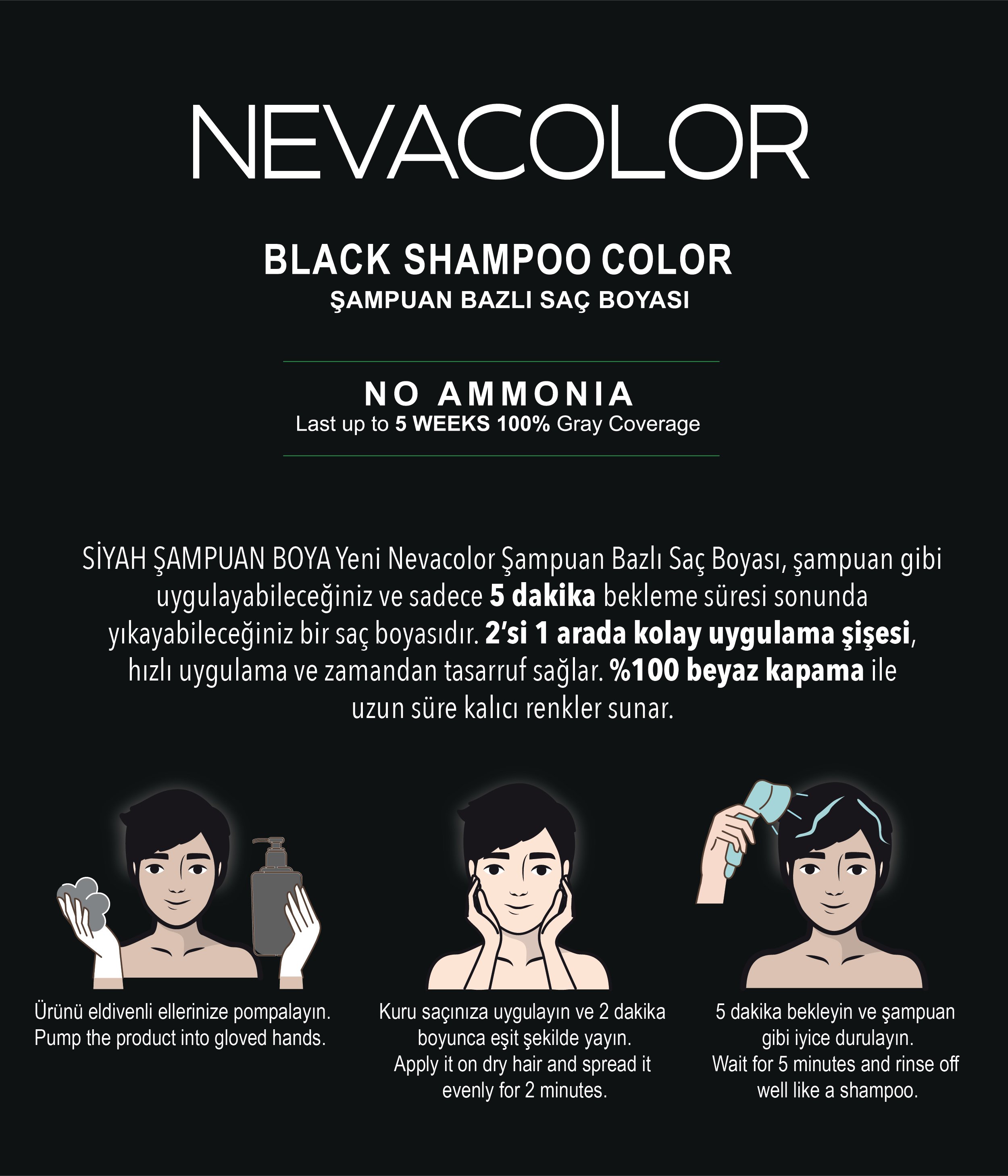 NEVACOLOR BLACK SHAMPOO COLOR 400 ML