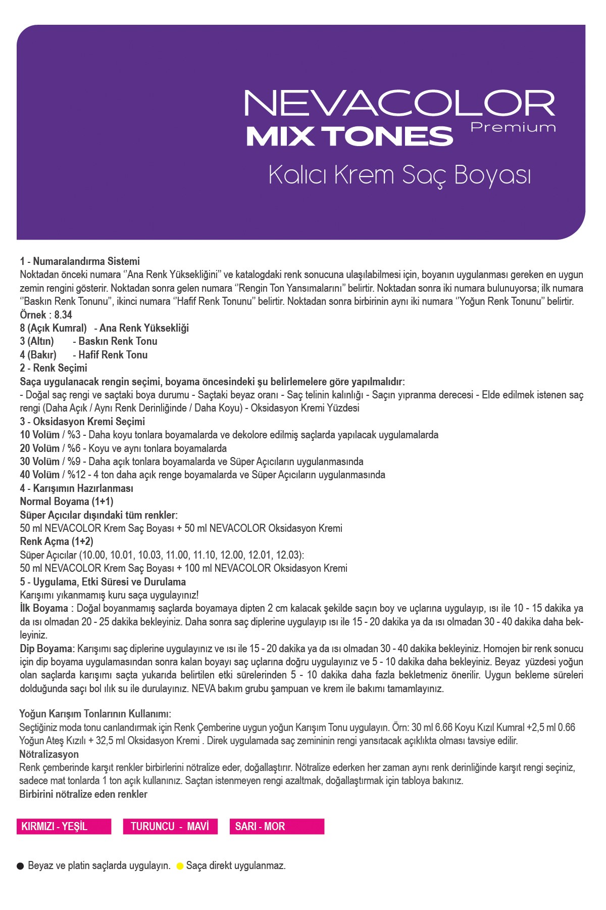 Nevacolor Premium T0.22 Turuncu Karşıtı - Kalıcı Krem Saç Boyası 50 g Tüp