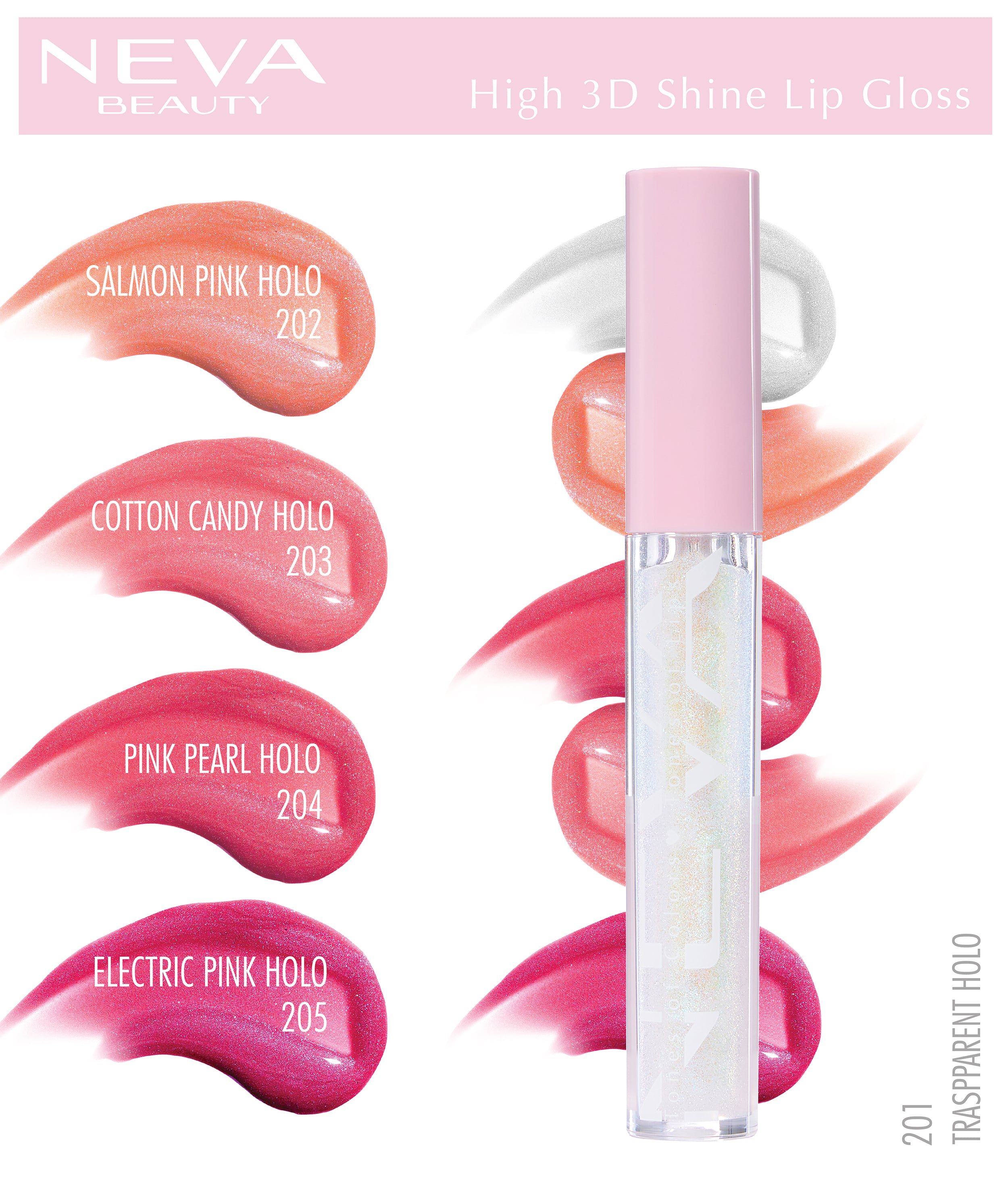 High 3D Shine Lip Gloss-Transparent Holo