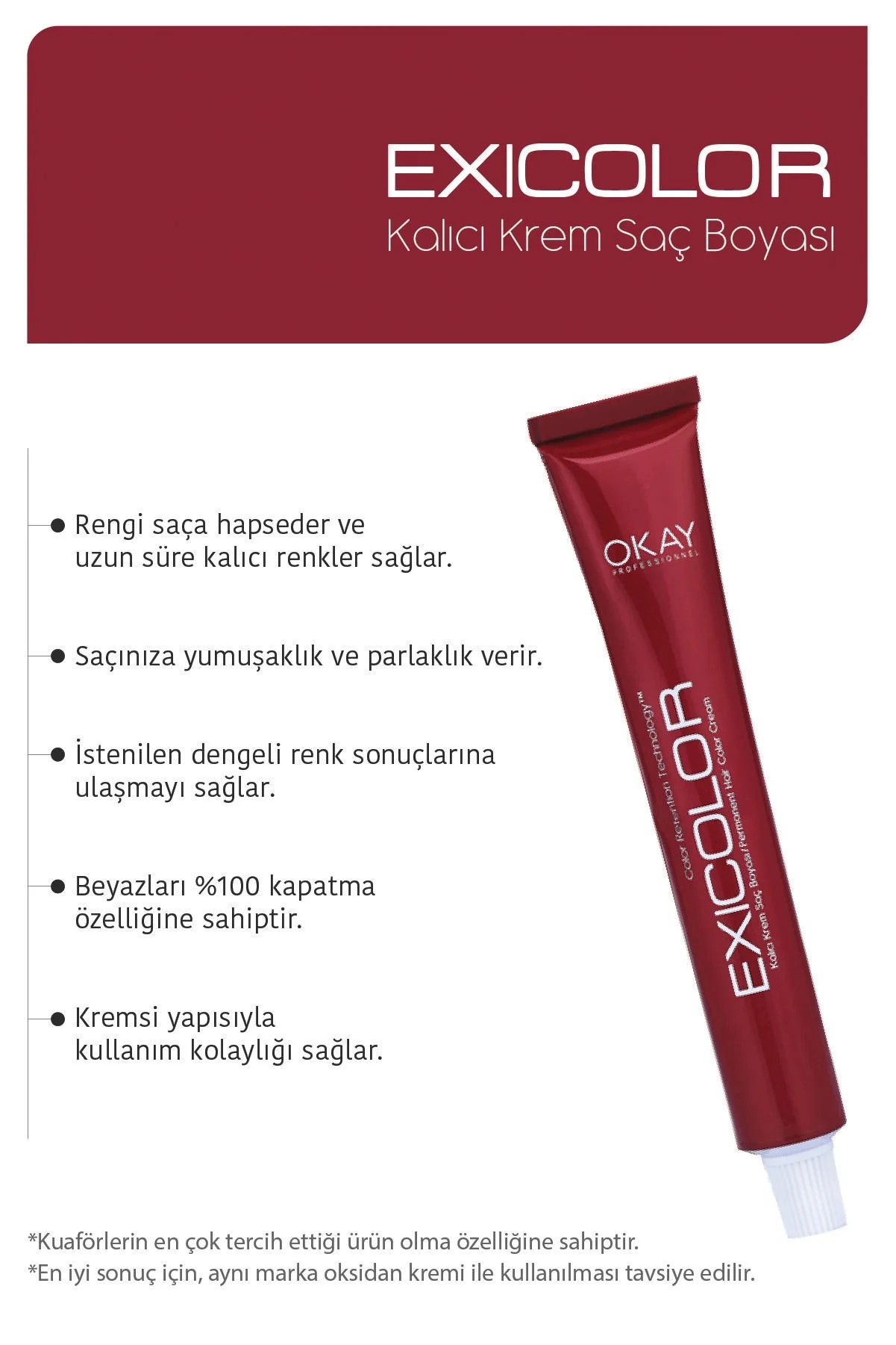 EXICOLOR 2'Lİ SET 9.7 MOKA Kalıcı Krem Saç Boyası (60ml x 2 adet)