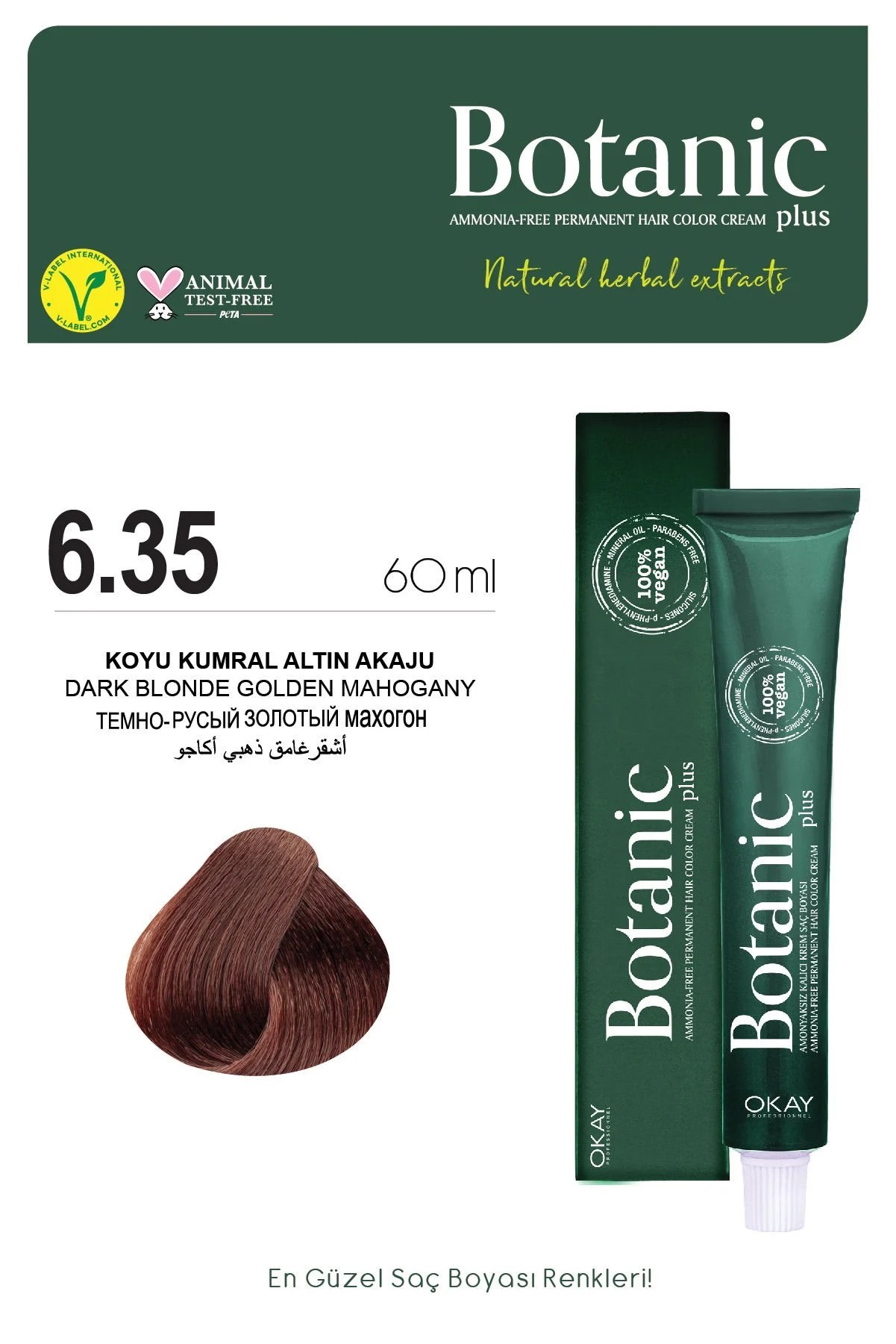 Botanic Plus 6.35 Koyu Kumral Altın Akaju