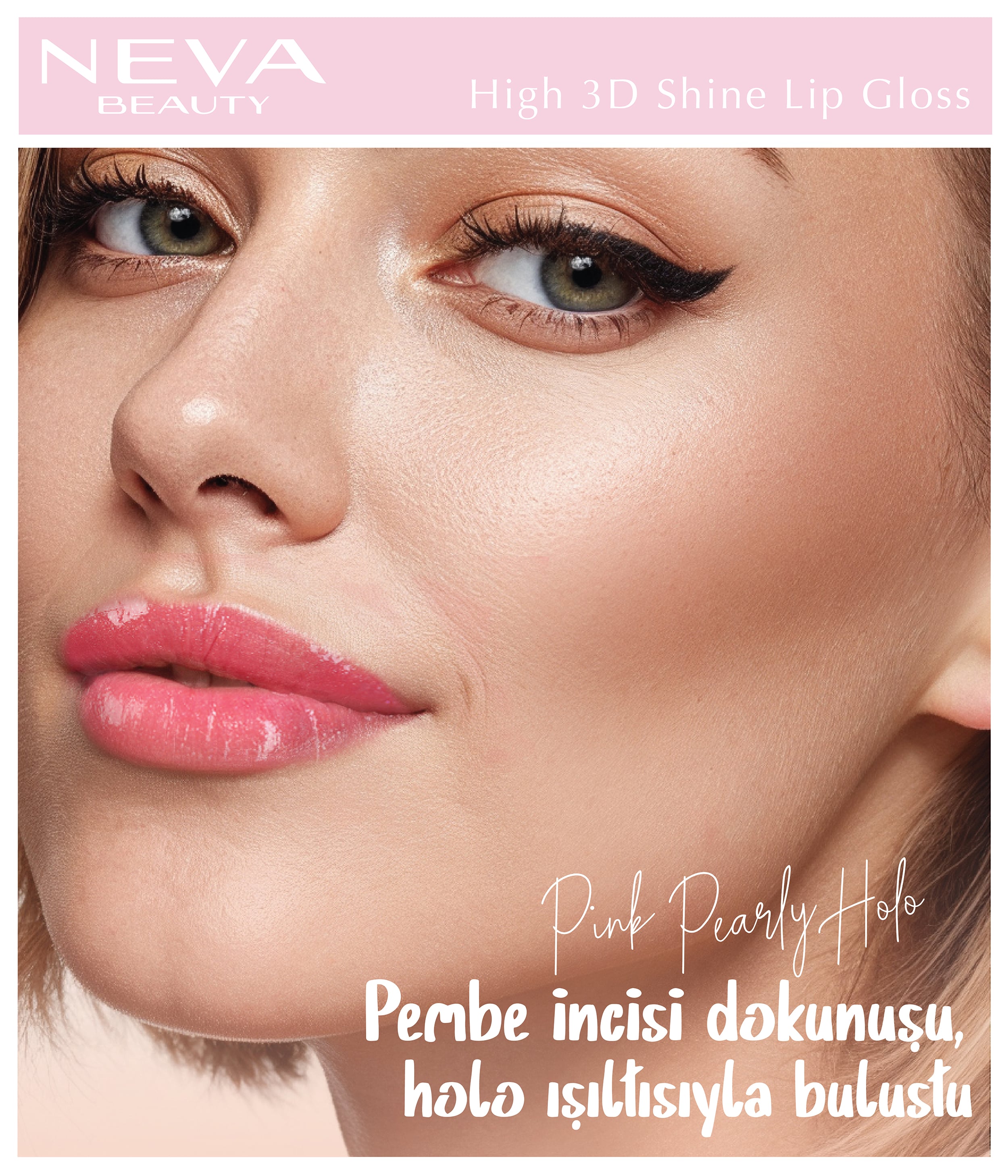 High 3D Shine Lip Gloss-Pink Pearl Holo