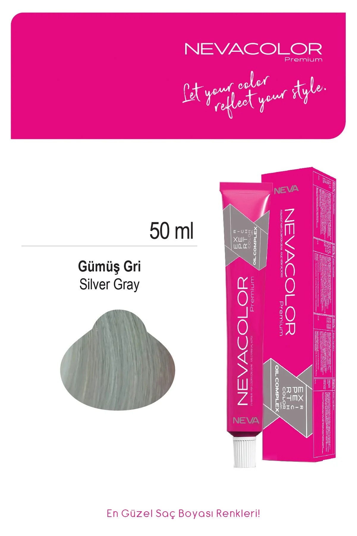 Nevacolor Gümüş Gri 50 ml