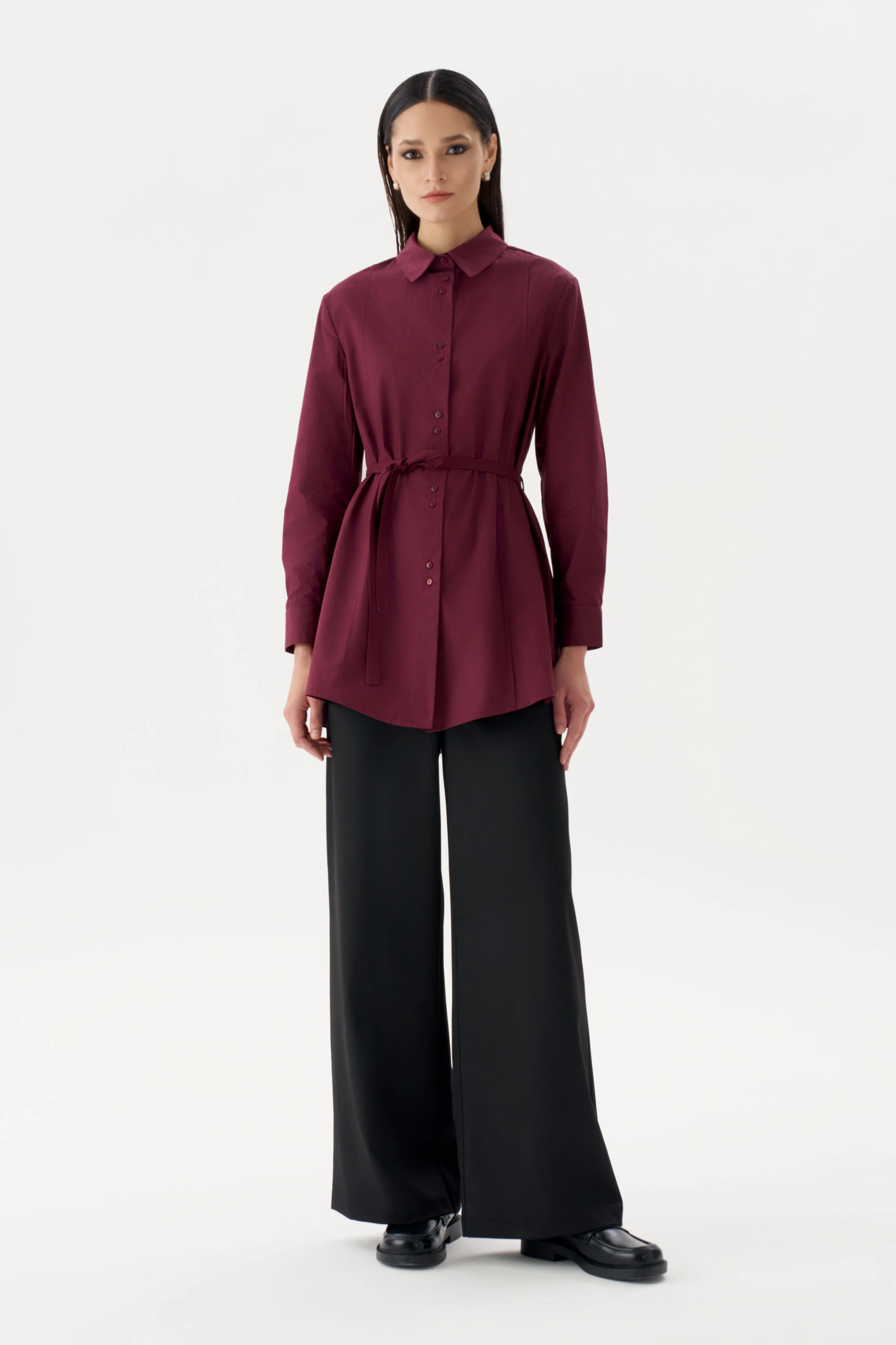 NERVÜRLÜ POPLİN GÖMLEK