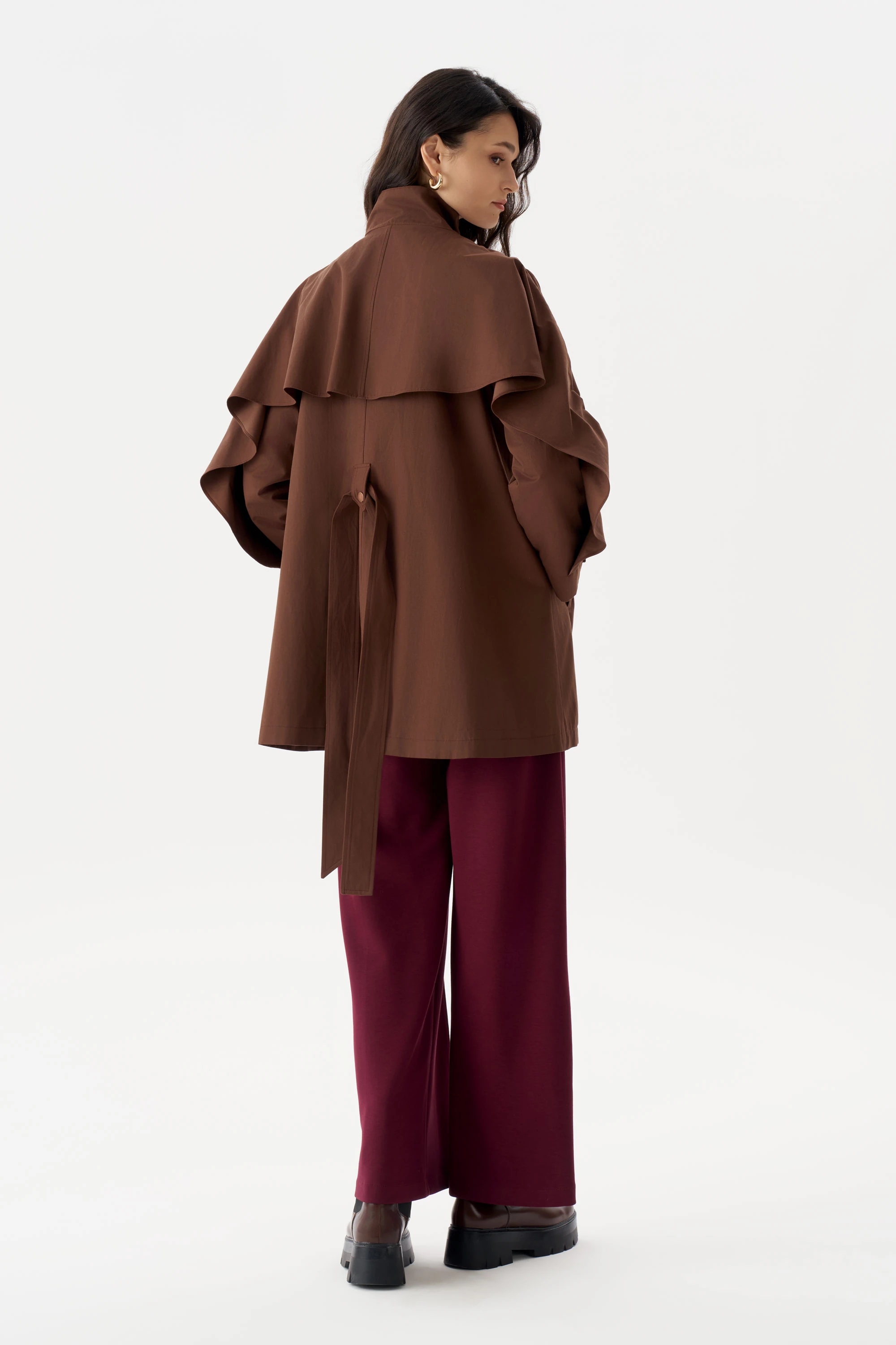 PELERİNLİ MİDİ TRENÇKOT