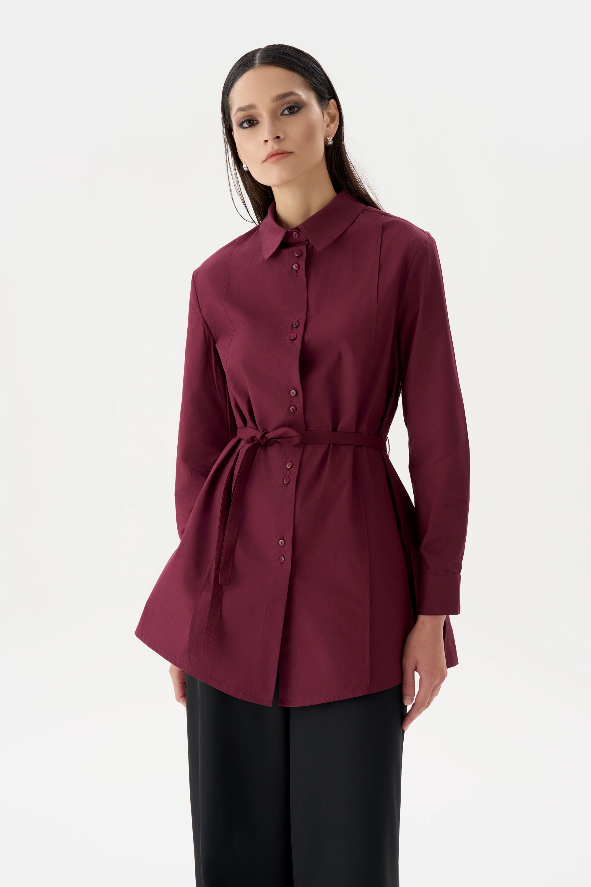 NERVÜRLÜ POPLİN GÖMLEK